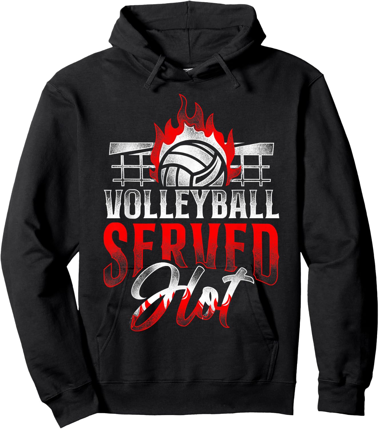 Volleyball Player Team Vintage Volleyball Served Hot Hoodie - Hoodie | Black