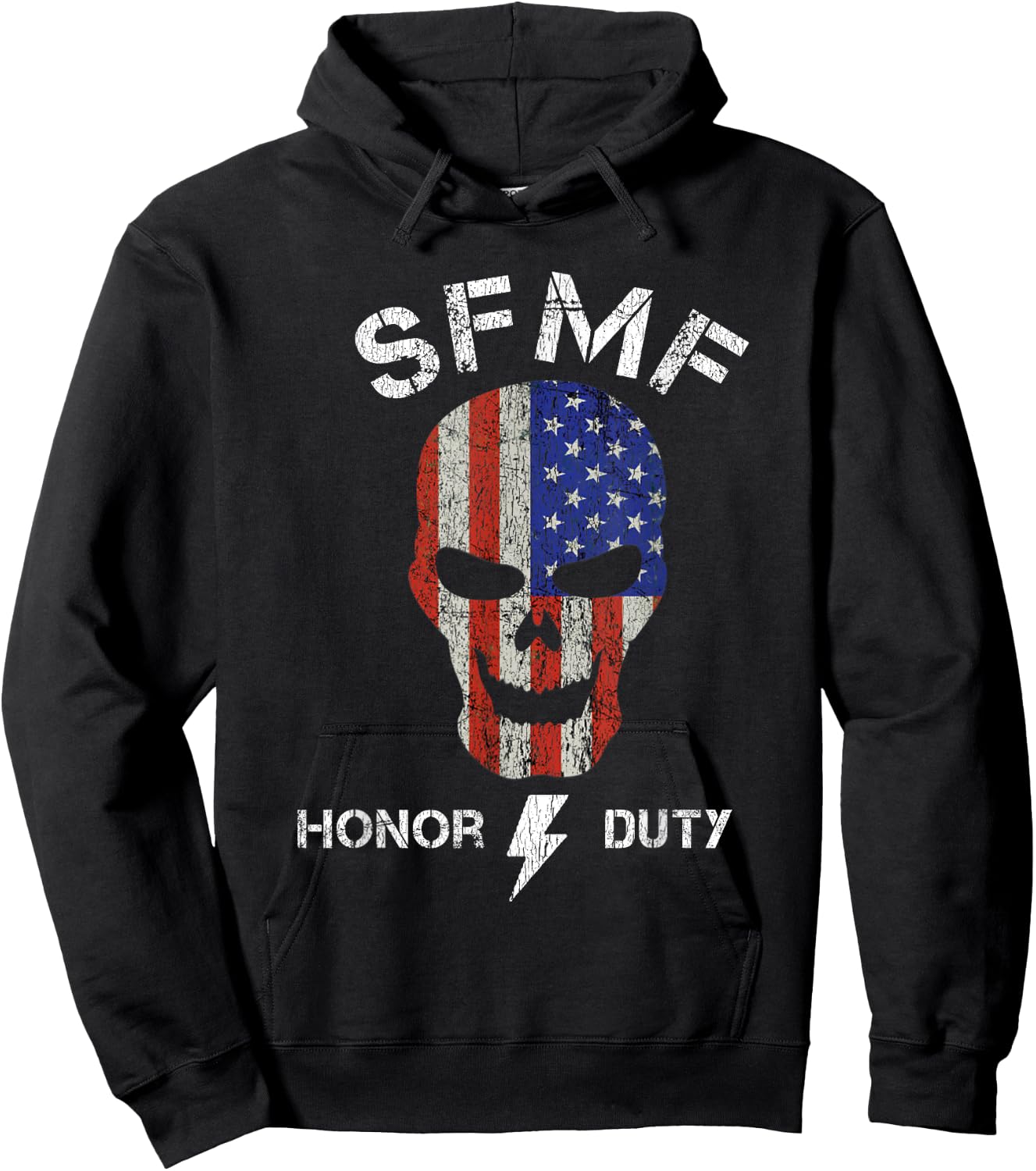 SFMF Funny Military Jarhead Jargon Honor Duty USA Hoodie - Hoodie | Black