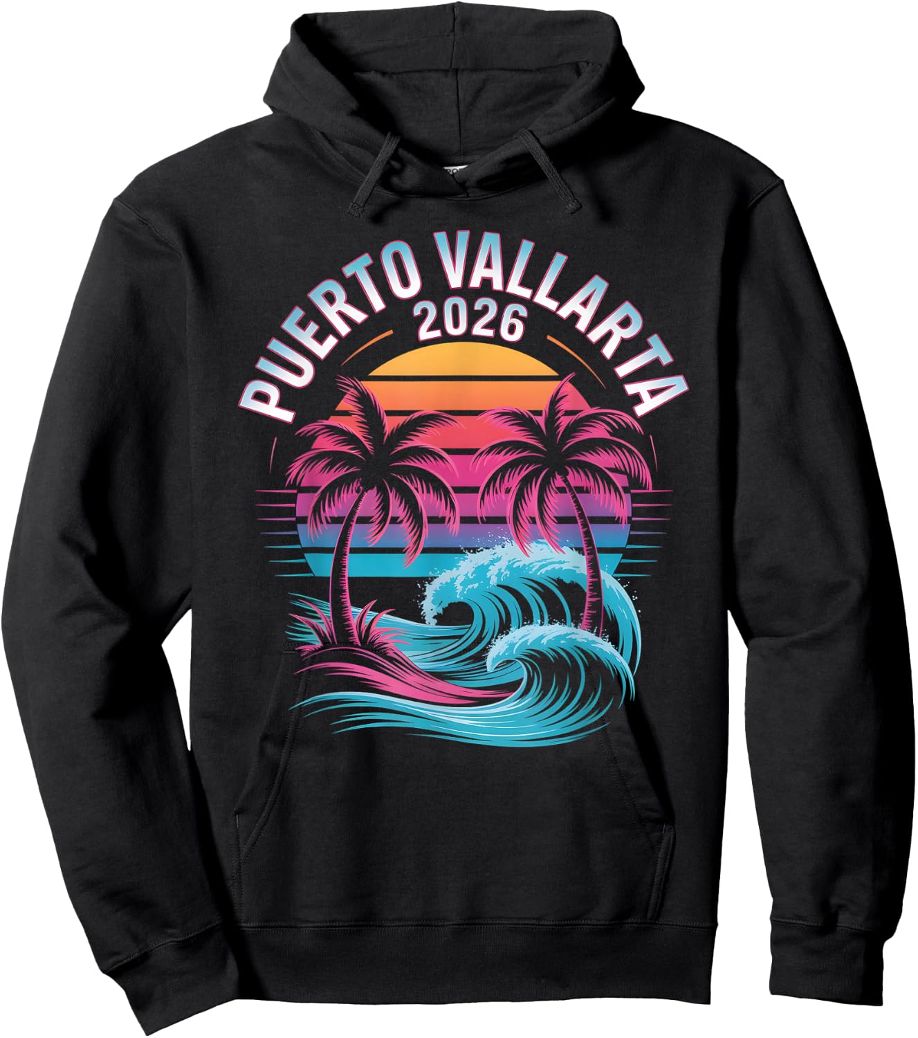 Kids Puerto Vallarta 2026 Vacation Beach Travel Besties Hoodie - Hoodie | Black