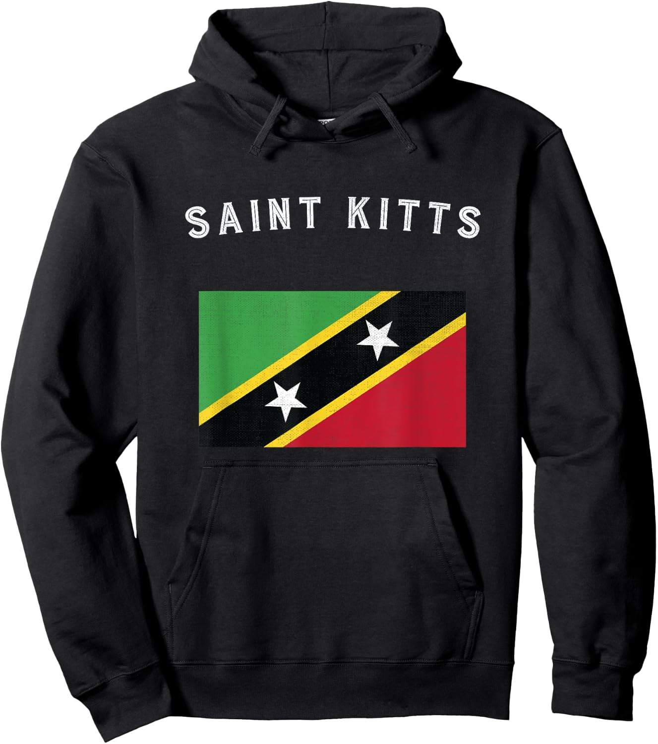 Saint Kitts Flag Hoodie - Hoodie | Black