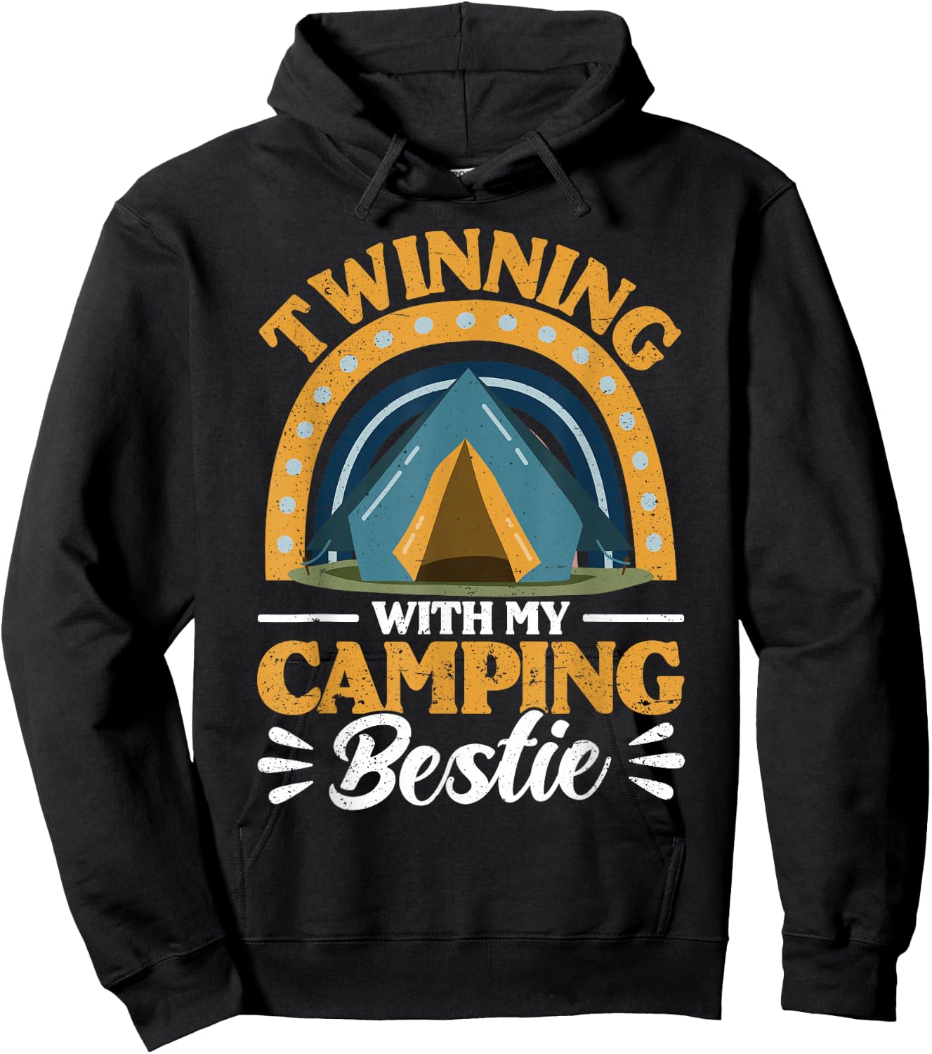 Friends Twinning With My Camping Bestie Spirit Week Girls Hoodie - Hoodie | Black