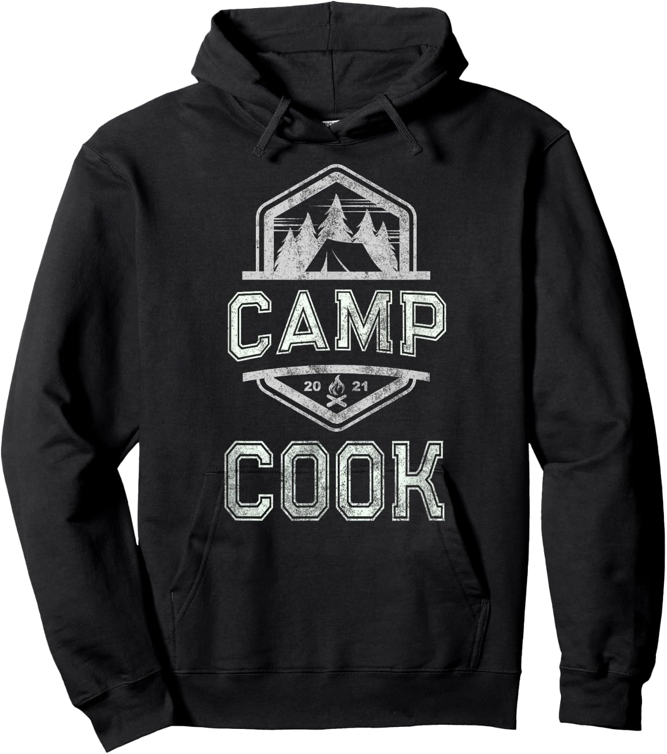 Vintage CAMP COOK Chef Squad Camping Cooking Team Funny Hoodie - Hoodie | Black