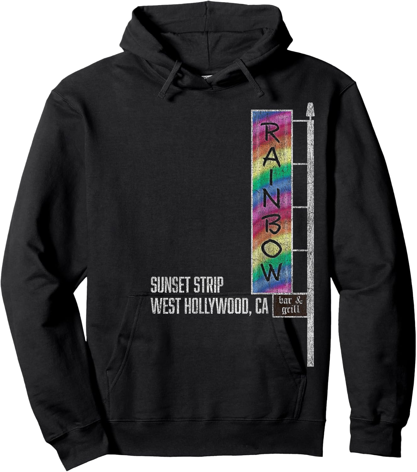 Glam Rock Legends - Rainbow Bar and Grill Hoodie - Hoodie | Black