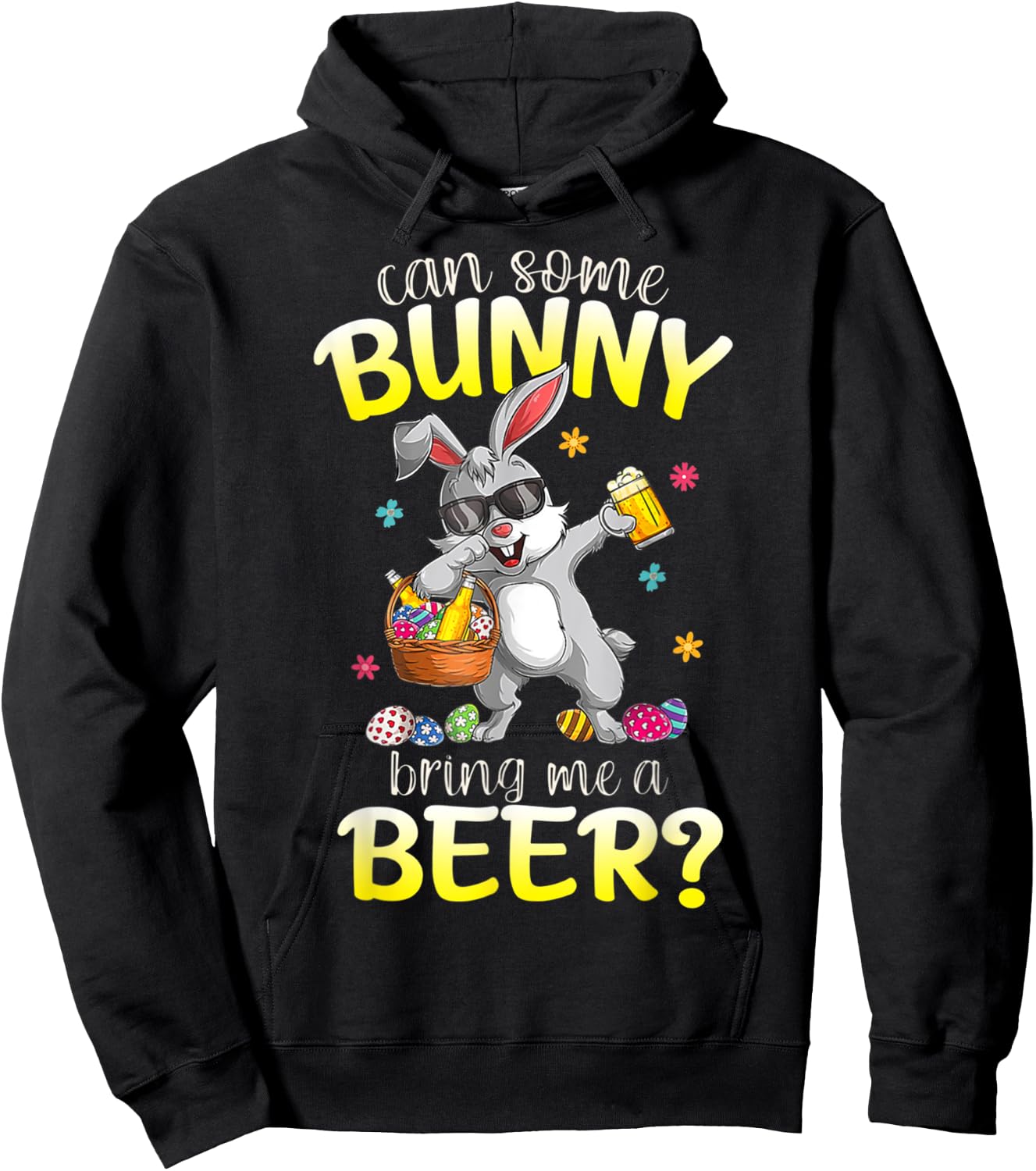 Can Some Bunny Bring Me A Beer Funny Easter Day Hoodie - Hoodie | Black