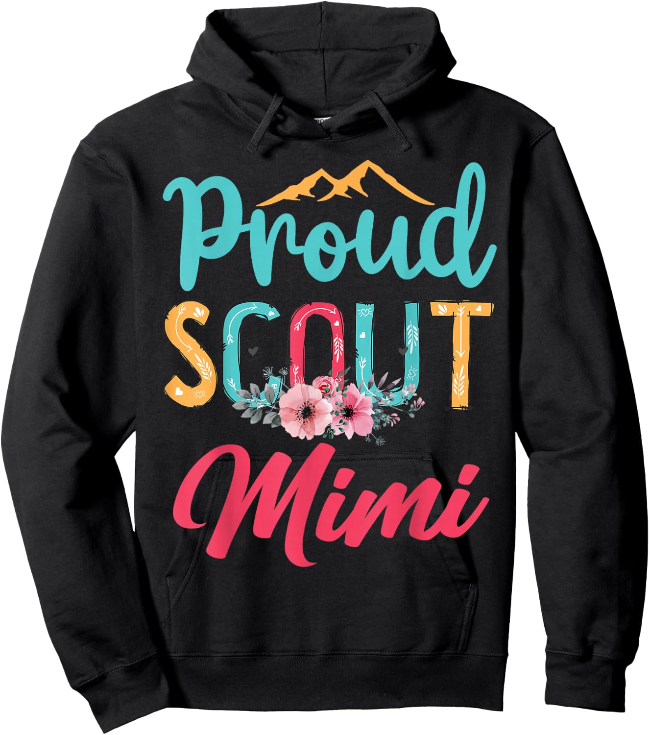 Proud Scout Mimi Happy Mother's Day Camping Scouting Leader Hoodie - Hoodie | Black