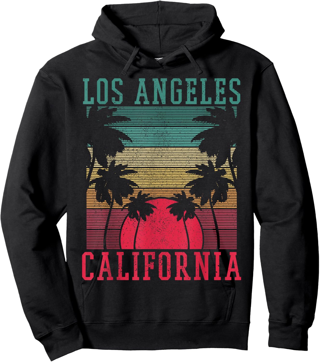 Los Angeles Vintage California USA America Souvenir Hoodie - Hoodie | Black