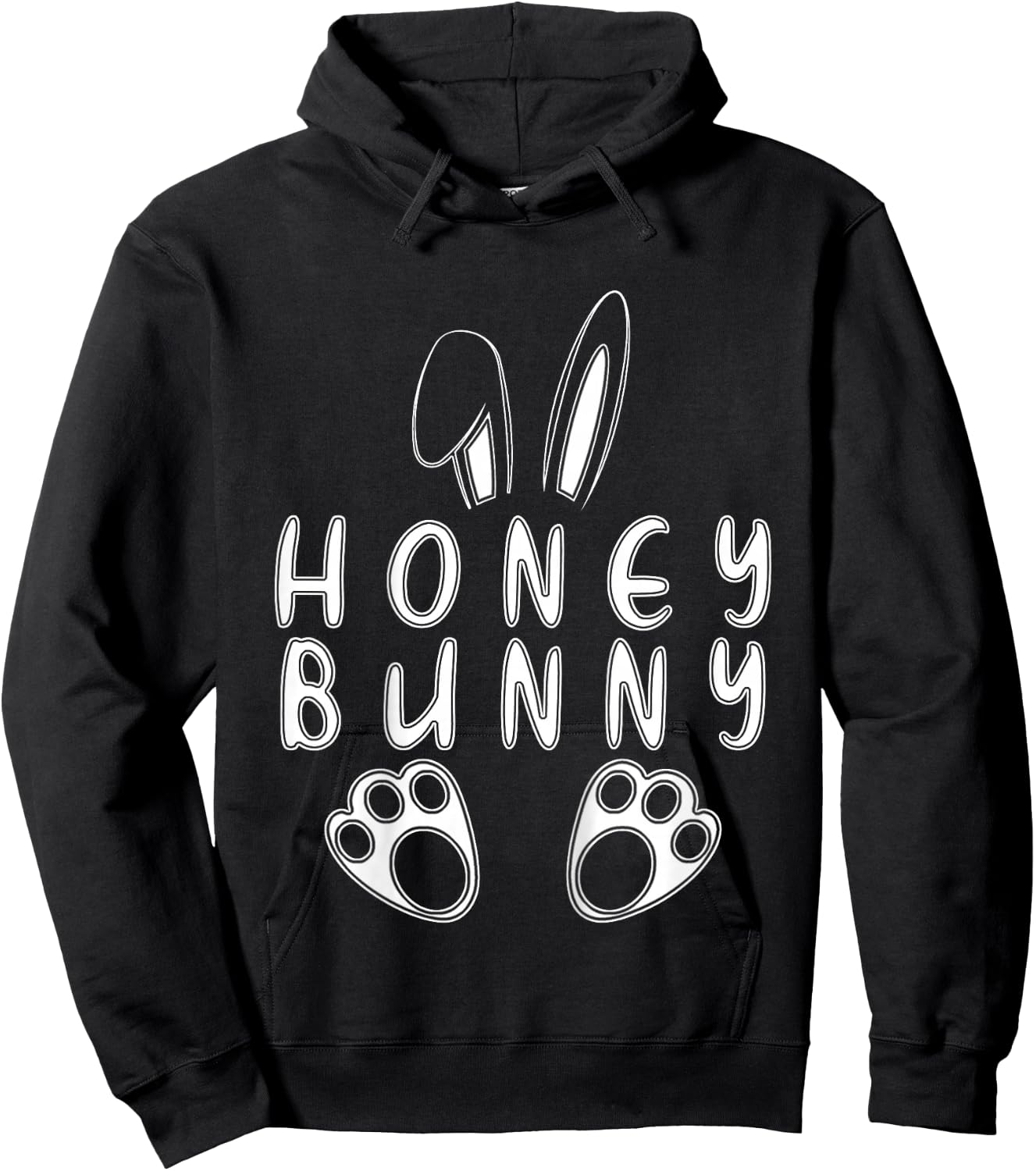 Easter Pajamas Toddler Easter Honey Bunny Easter For Kids Hoodie - Hoodie | Black