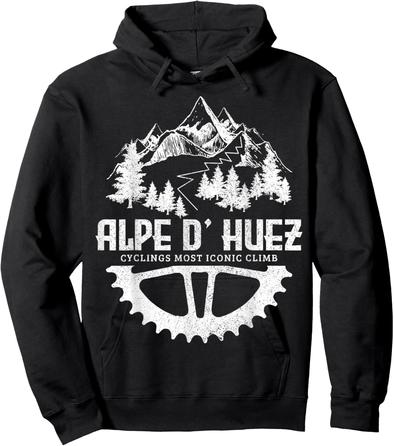 Alpe D'huez France Cycling Bicycle Mountain Cyclist Hoodie - Hoodie | Black
