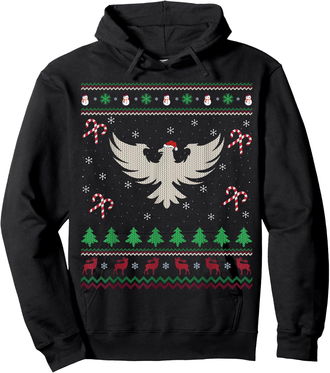Funny Phoenix Lover Xmas Ugly Phoenix Christmas Hoodie - Hoodie | Black