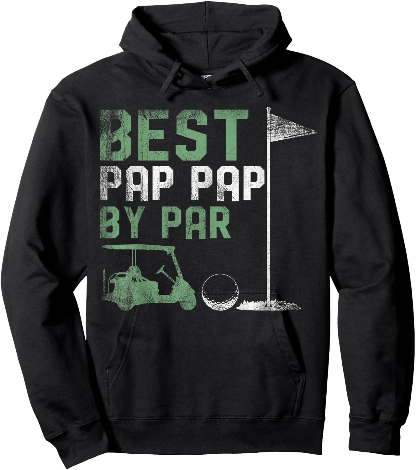 Funny Best Pap Pap By Par Father's Day Golf Lover Golfer Hoodie - Hoodie | Black
