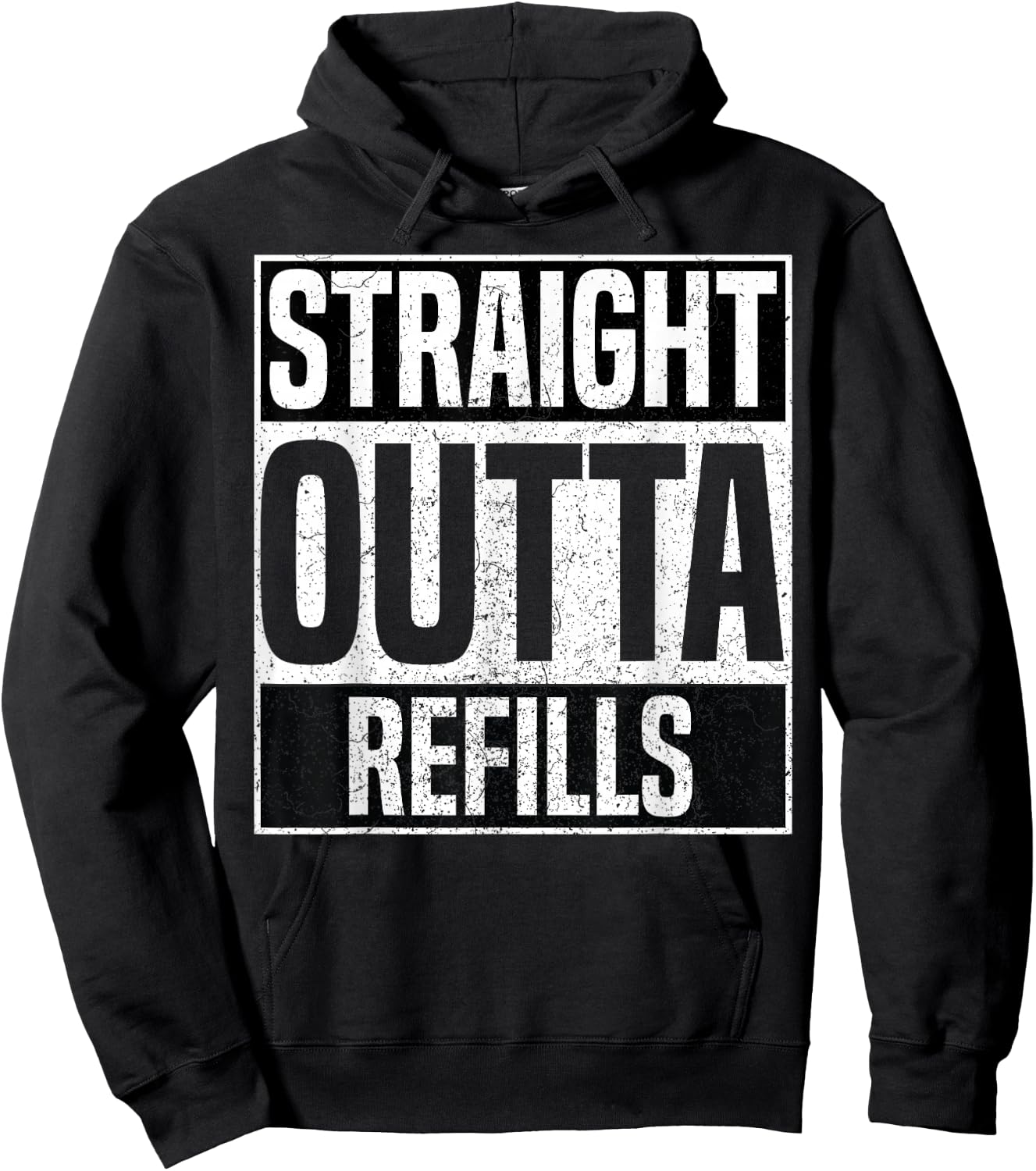 Straight Outta Refills Funny Pharmacy Technician Pharmacist Hoodie - Hoodie | Black