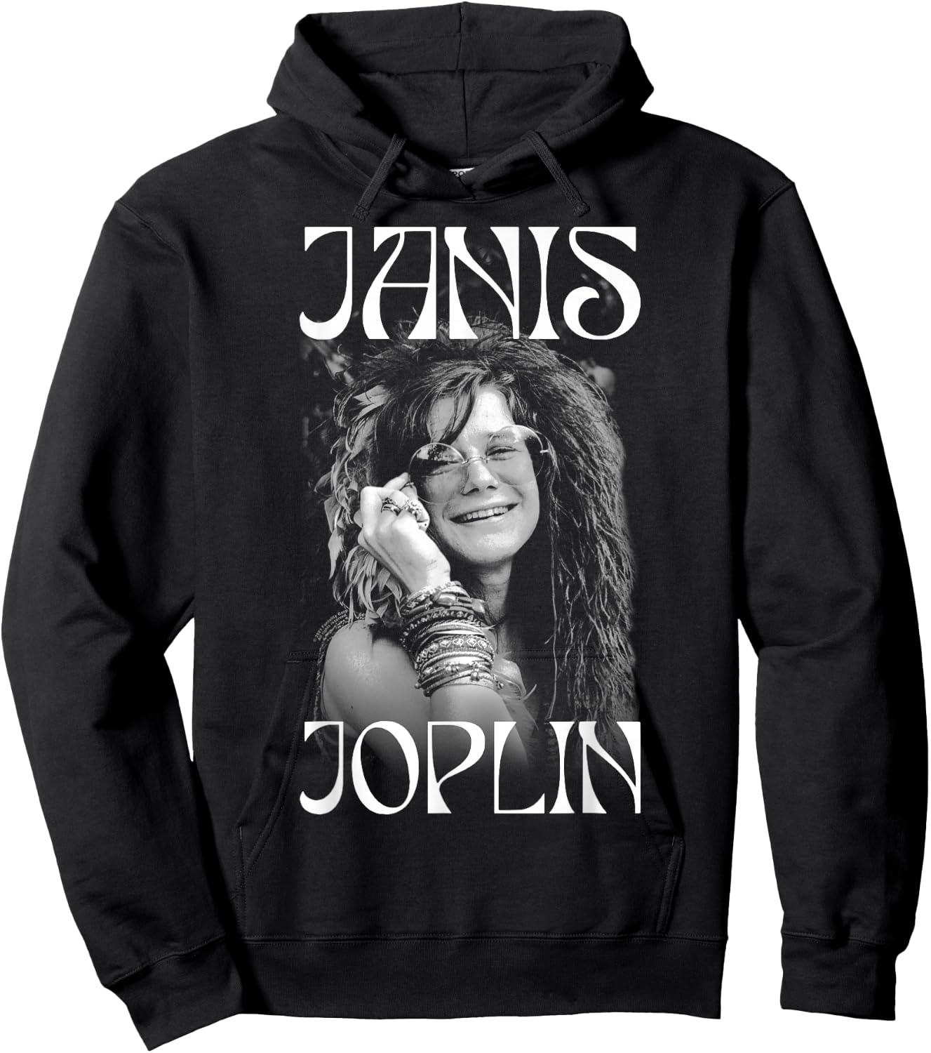 Janis Joplin Fashion Icon Hoodie - Hoodie | Black