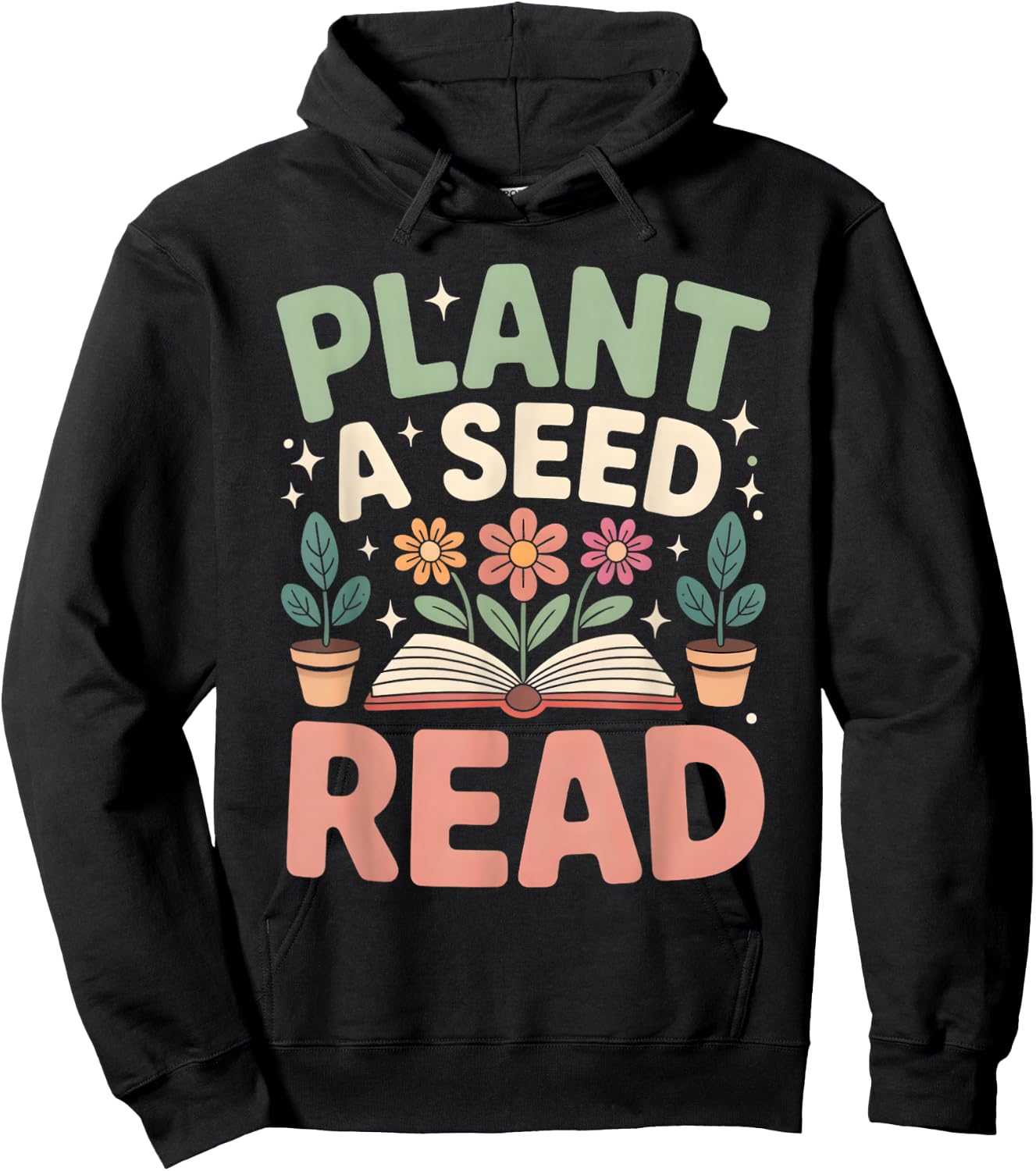 Plant A Seed Read 2026 Summer Reading Floral Librarian Books Hoodie - Hoodie | Black
