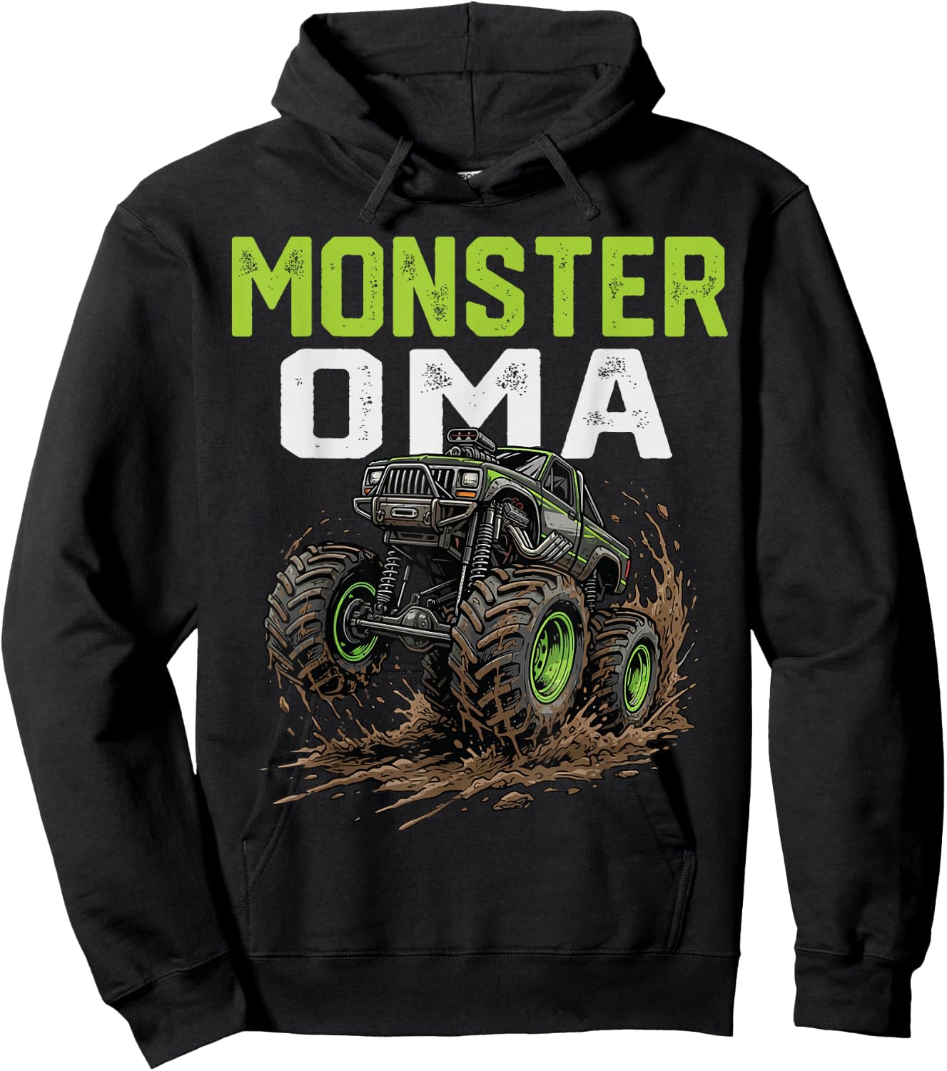 Monster OMA Monster Truck Mothers Day Family Matching Hoodie - Hoodie | Black