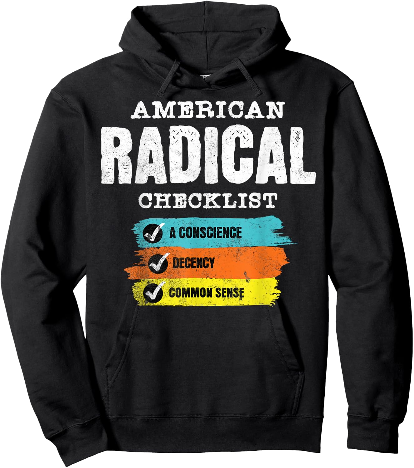 Radical Decency Funny Left Political Equal Rights Healthcare Hoodie - Hoodie | Black