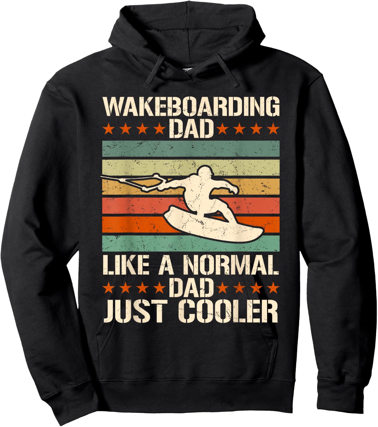Wakeboarding Dad like a normal Dad just cooler Hoodie - Hoodie | Black