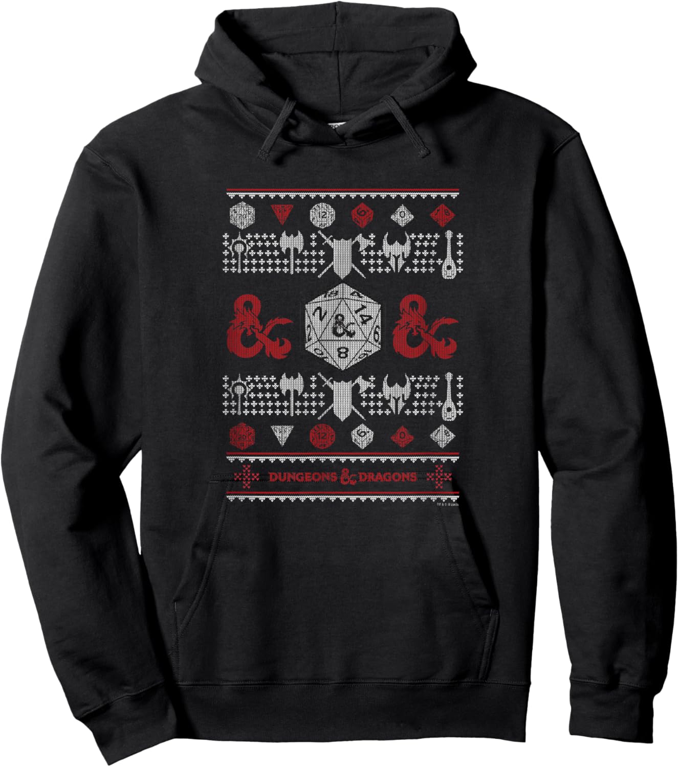 Dungeons & Dragons Ugly Christmas Hoodie - Hoodie | Black