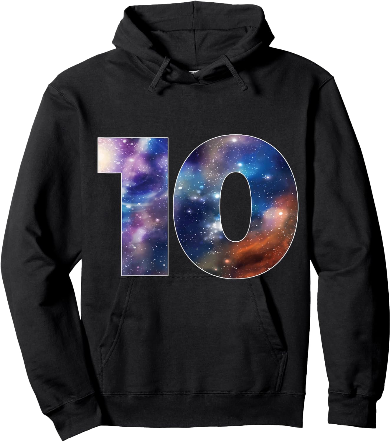 Galaxy 10 Year Old 10th Birthday Space Themed Astronaut Boy Hoodie - Hoodie | Black