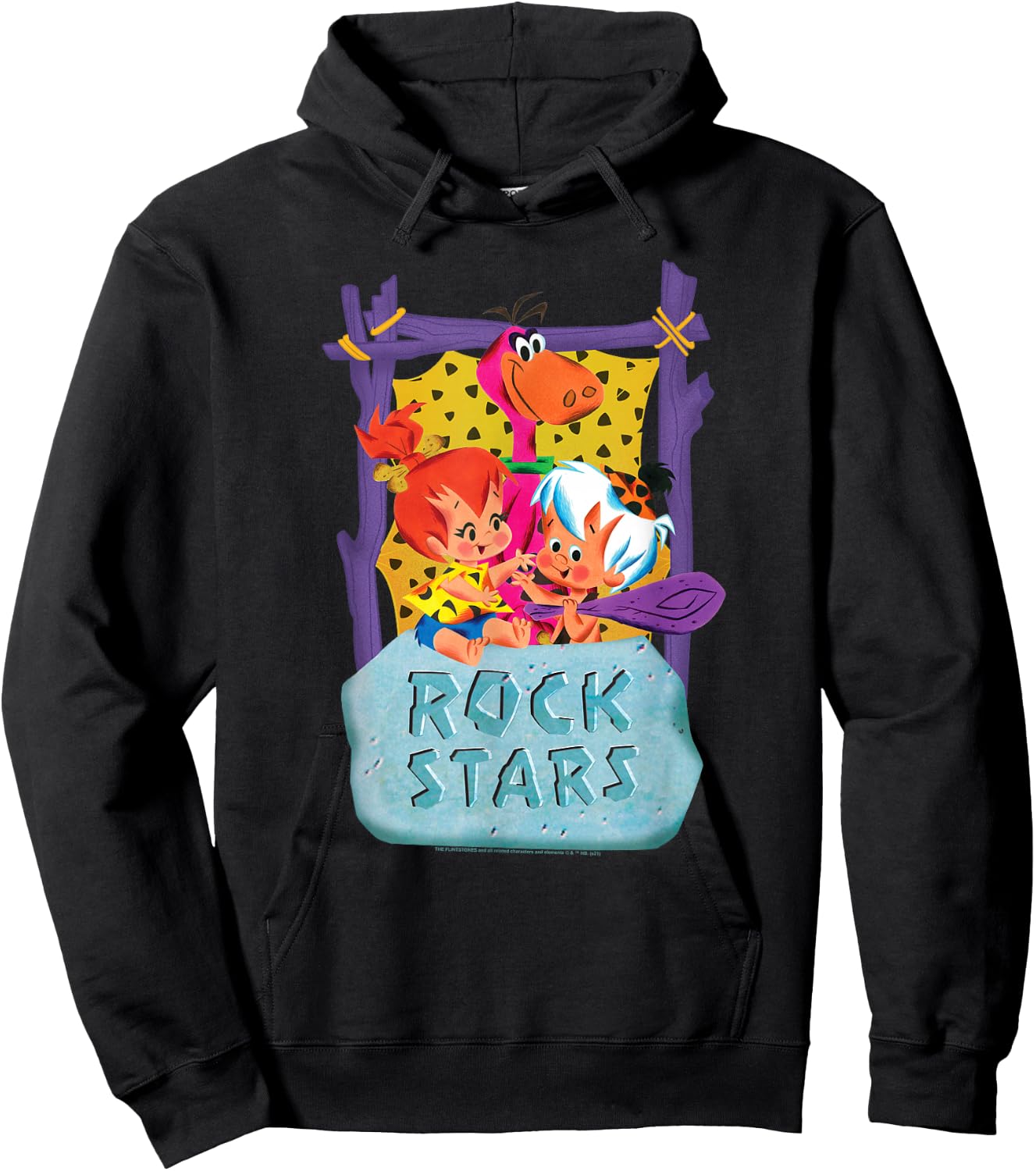 The Flintstones Pebbles and Bam Bam Rock Stars Hoodie - Hoodie | Black