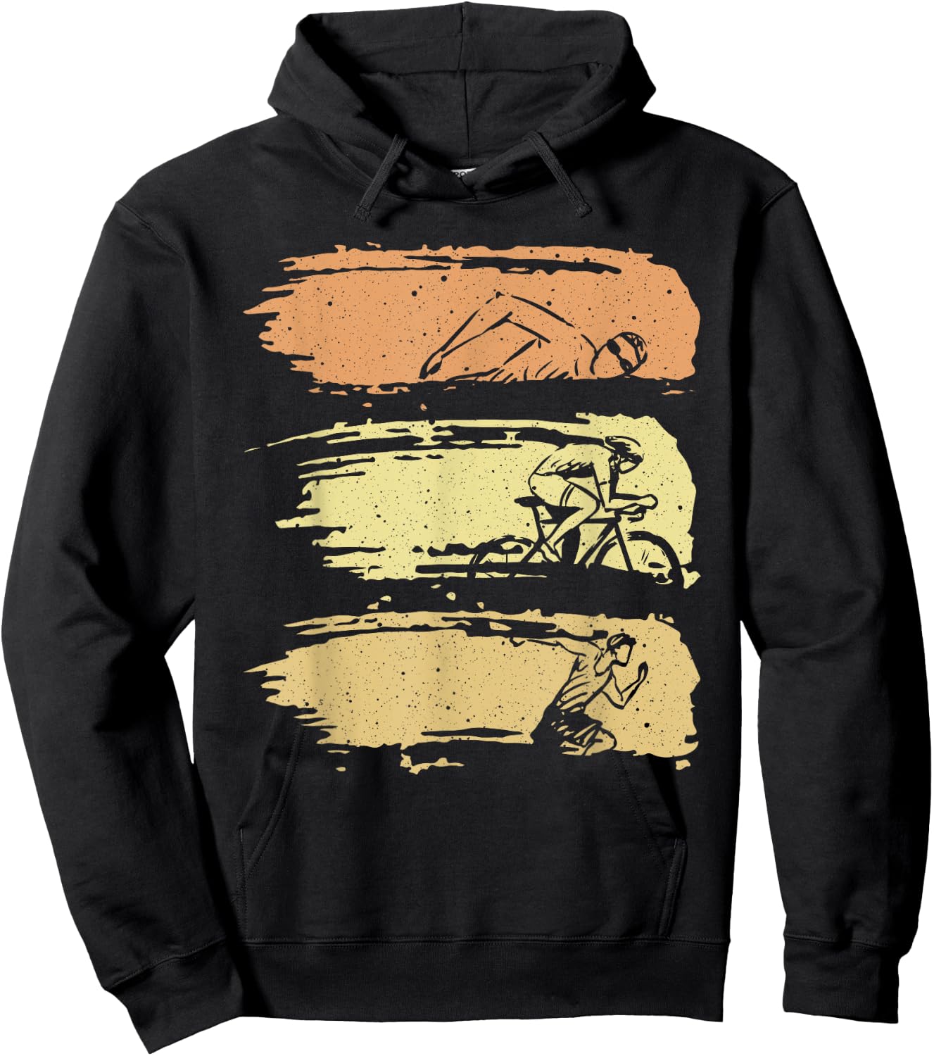 Cute Triathlon Design Women Triathlon Sport Lovers Hoodie - Hoodie | Black