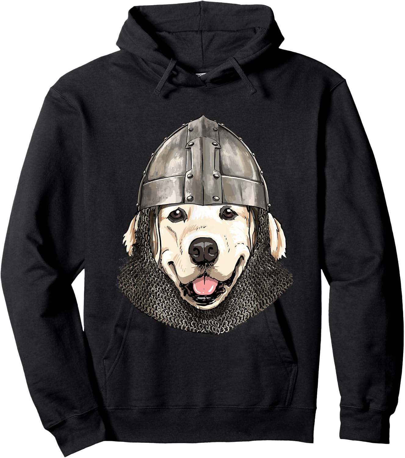 Medieval Golden Retriever Knight Warrior Dog Lover Women Girls Kids Hoodie - Hoodie | Black