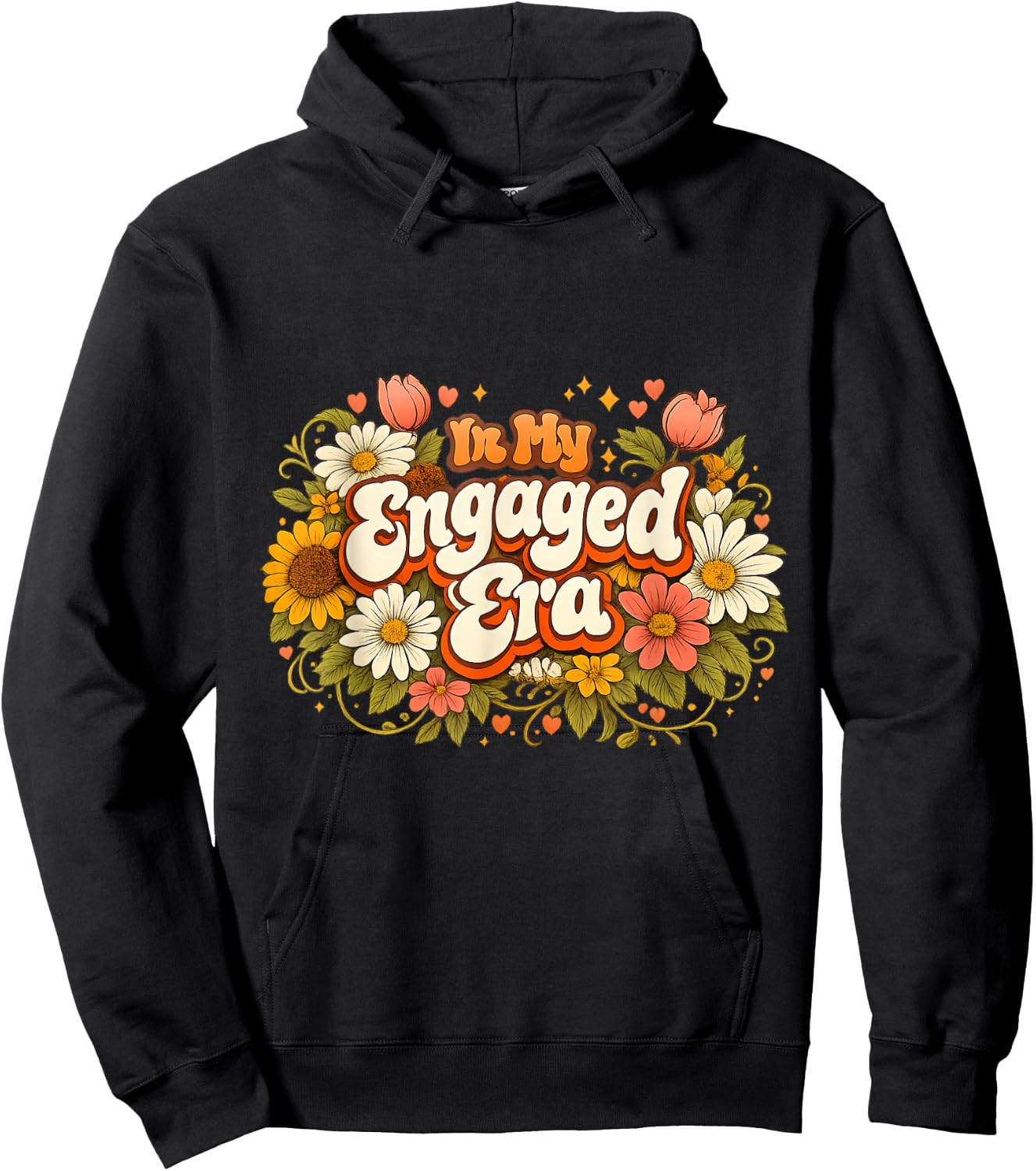 in My Engaged Era, Bridal Shower & Bachelorette Party, Women Hoodie - Hoodie | Black
