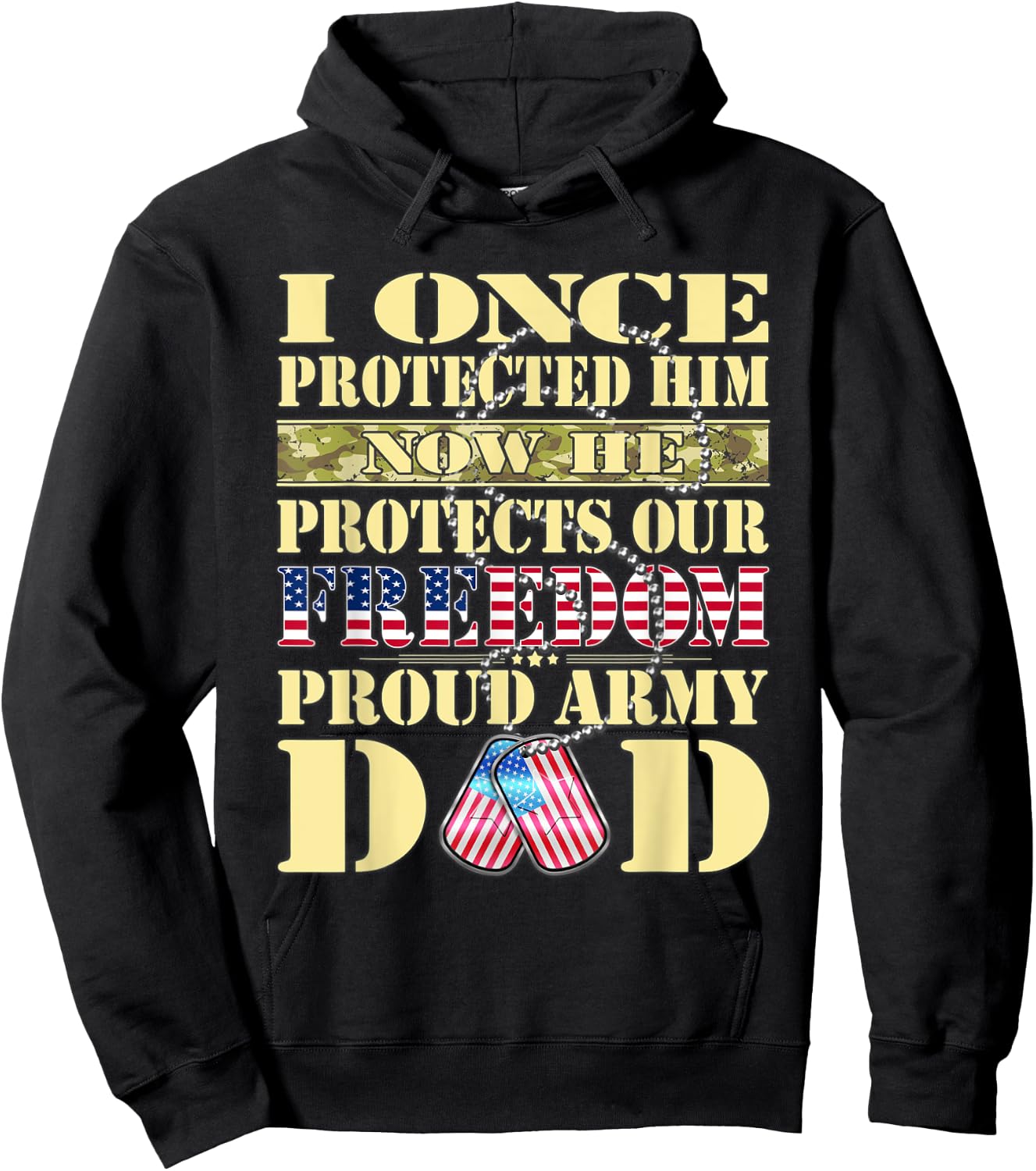 My Son Is A Soldier Proud Army Dad - Military Father Gifts Hoodie - Hoodie | Black