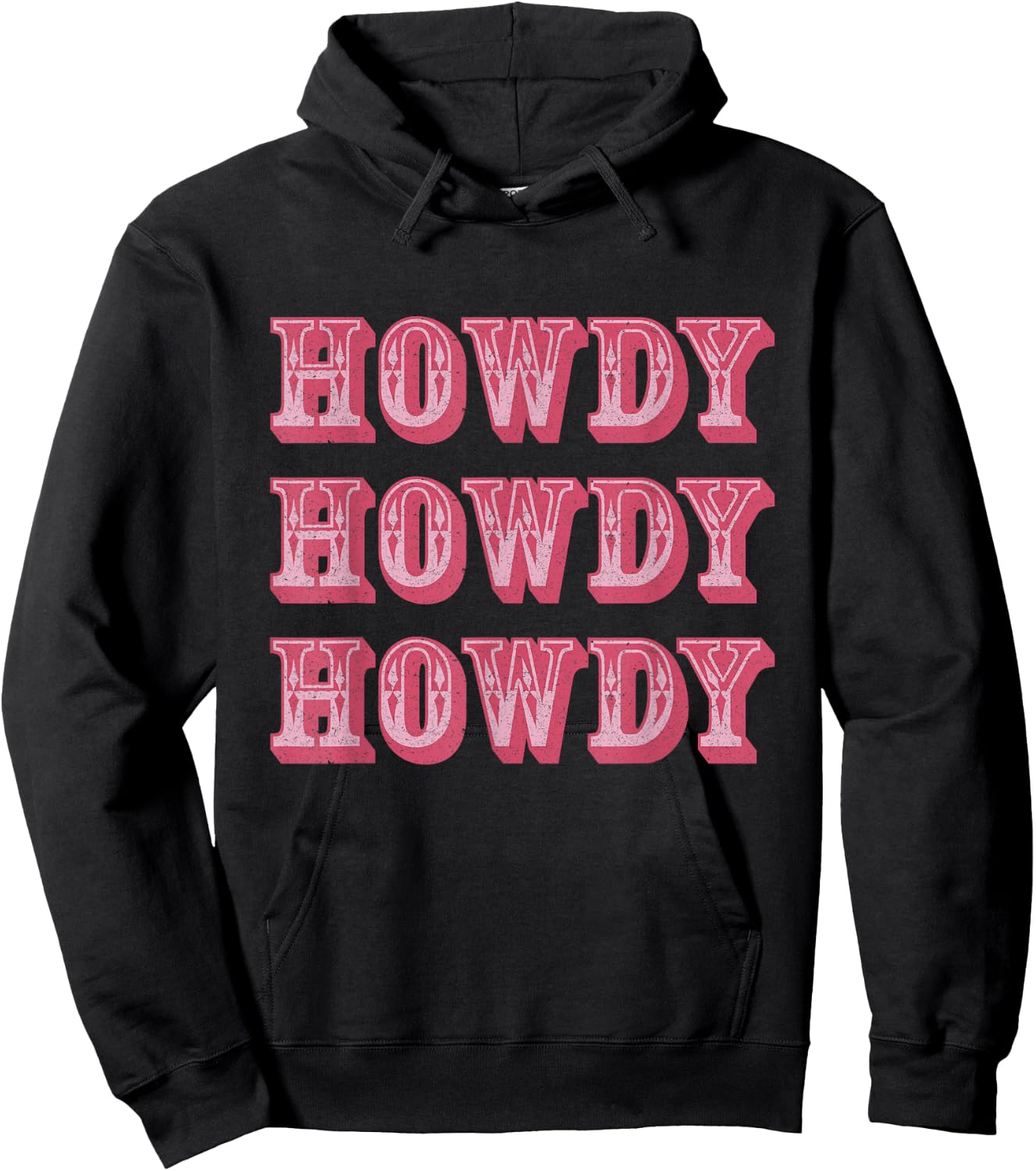 Howdy Cowgirl Retro Vintage Country Western Yeehaw Cowgirl Hoodie - Hoodie | Black