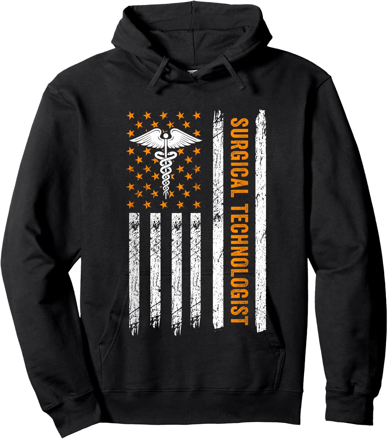 Surgical Technologist Flag Healthcare OR Scrub Tech Week Hoodie - Hoodie | Black