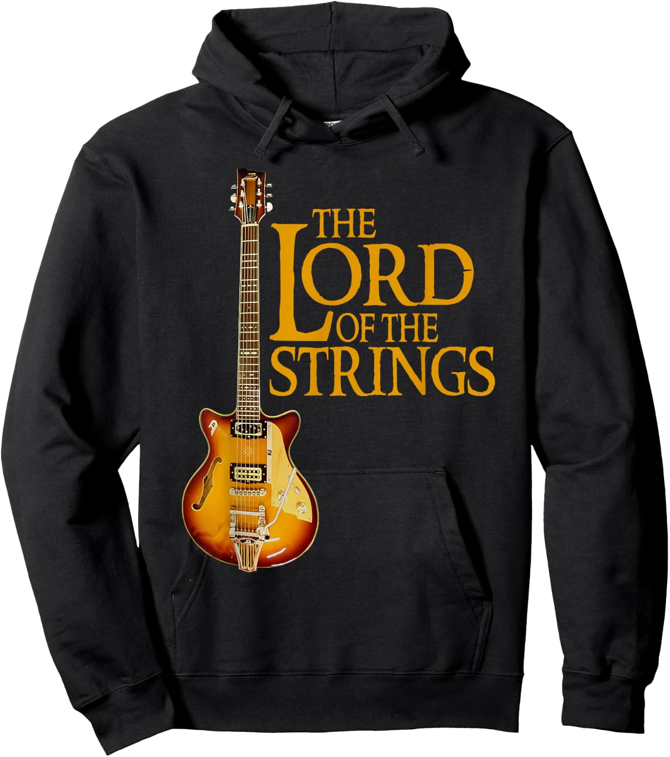 The Lord Of The Strings Electric Guitar Rock Music Lovers Hoodie - Hoodie | Black