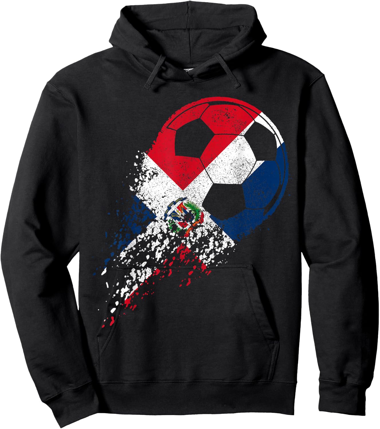 Dominican Republic Soccer Flag Pride Soccer Player Hoodie - Hoodie | Black