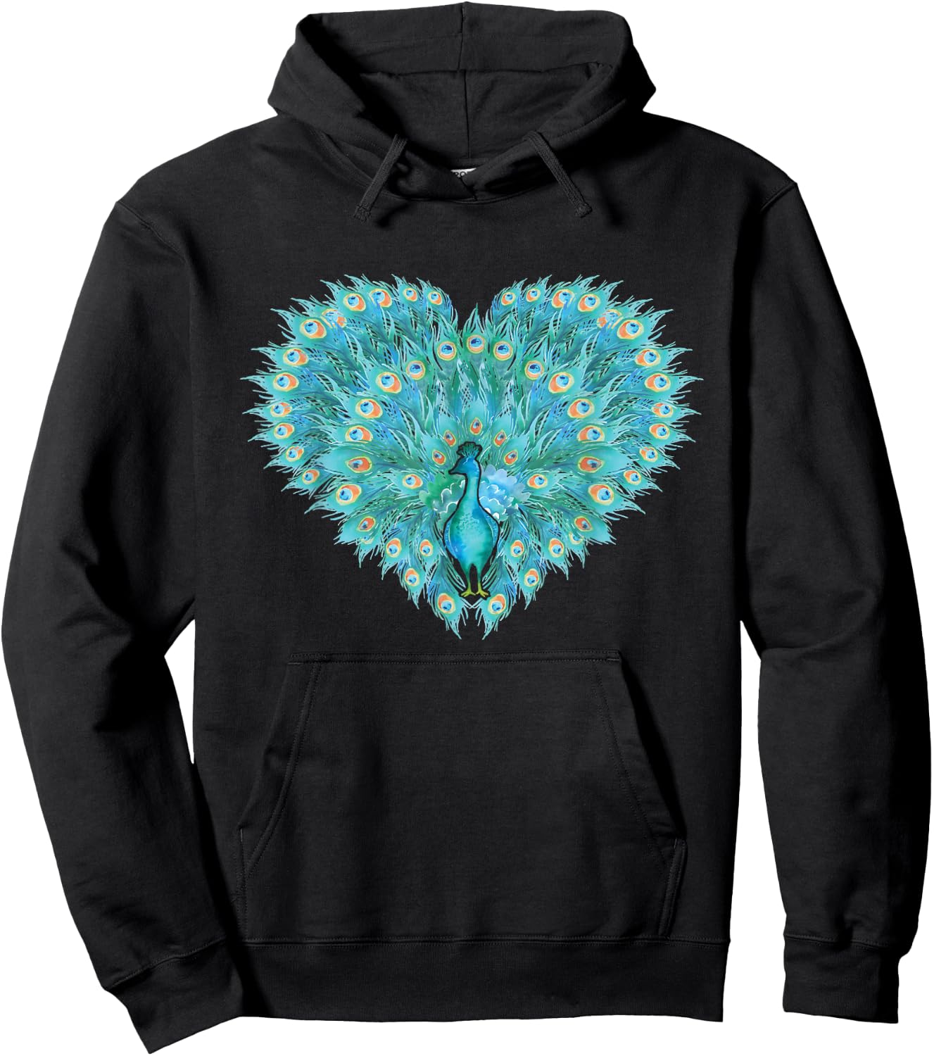Decorative Peacock - Zookeeper Ornithologist Animal Lover Hoodie - Hoodie | Black
