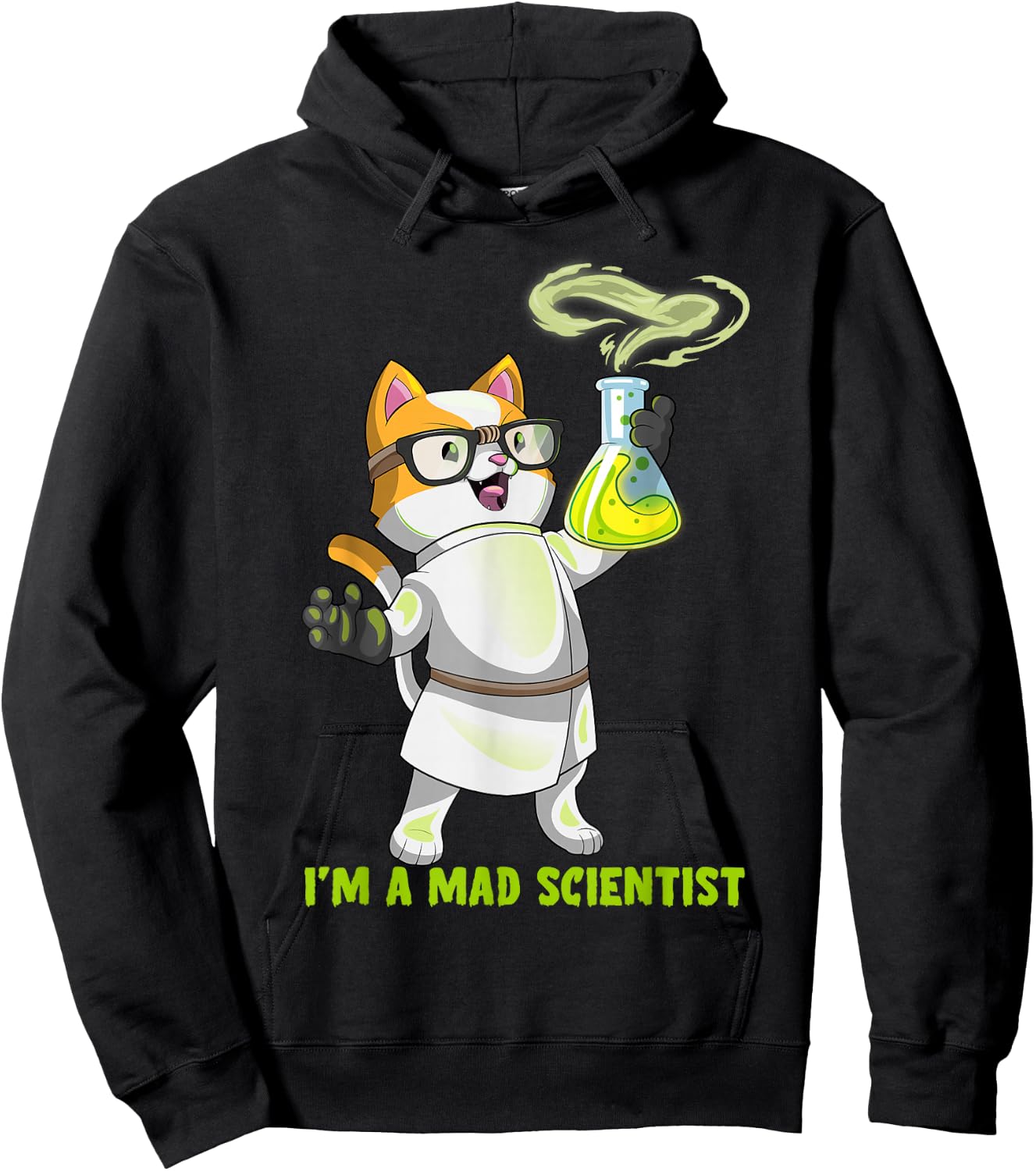 Science Cat Chemistry Mad Scientist Kitten Cation Teacher Hoodie - Hoodie | Black