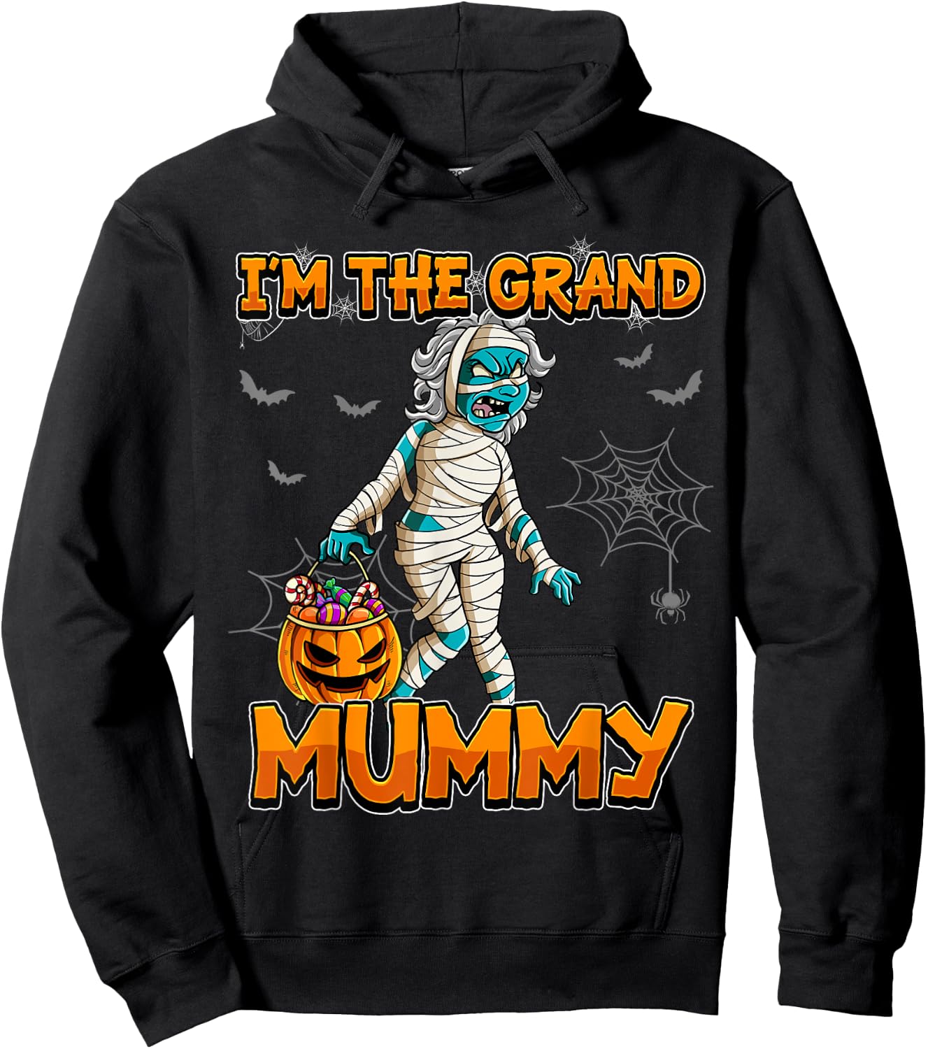 Halloween I'm The Grand Mummy Grandma Halloween Hoodie - Hoodie | Black