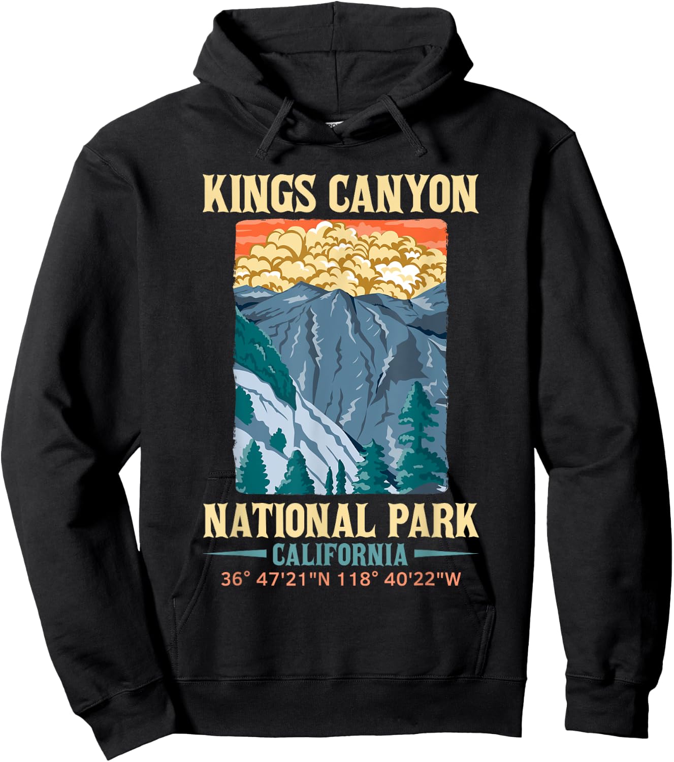 Kings Canyon US National Park California USA Parks Lover Hoodie - Hoodie | Black