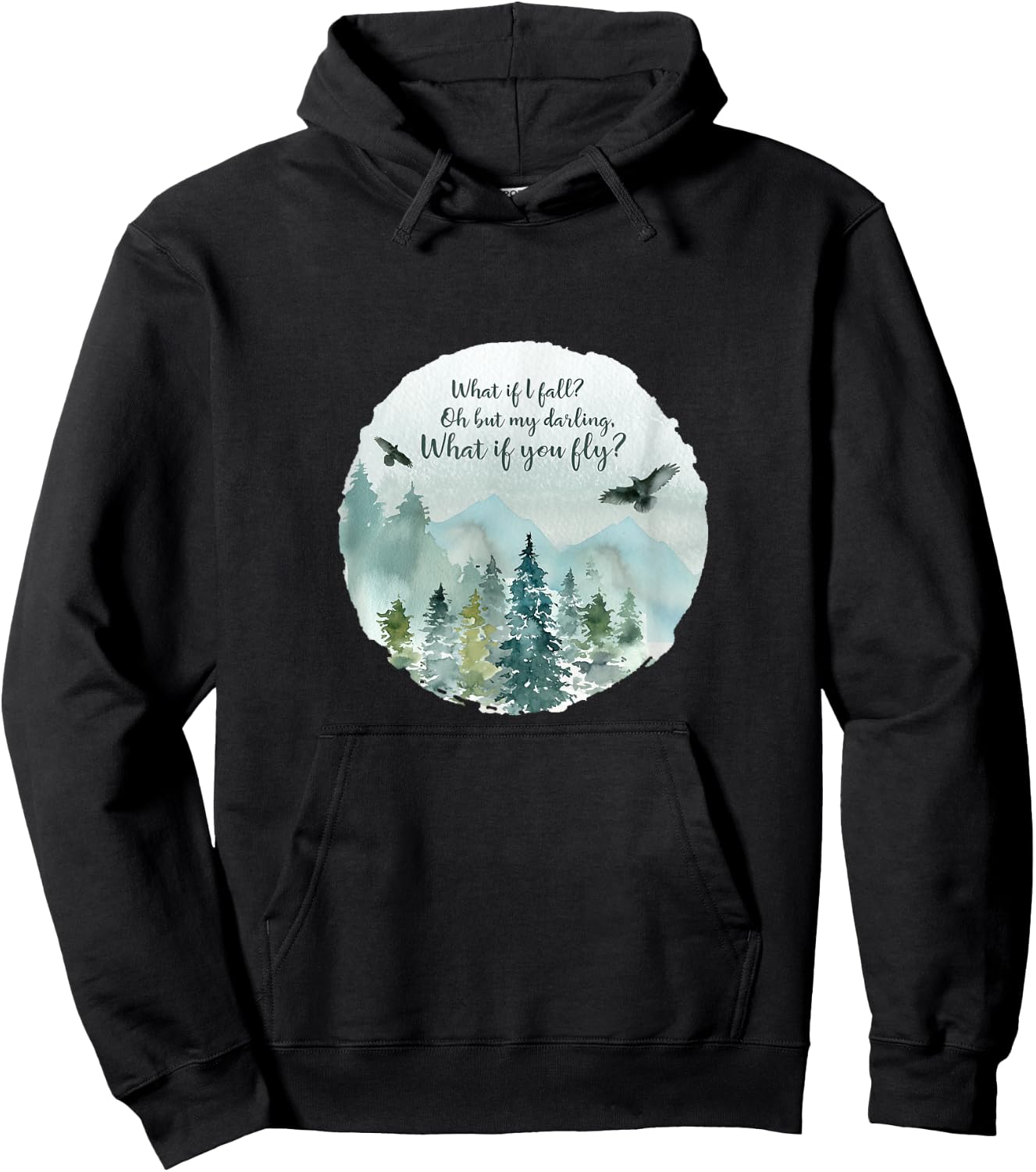 What if I fall, What if you fly shirt, oh my darling Hoodie - Hoodie | Black