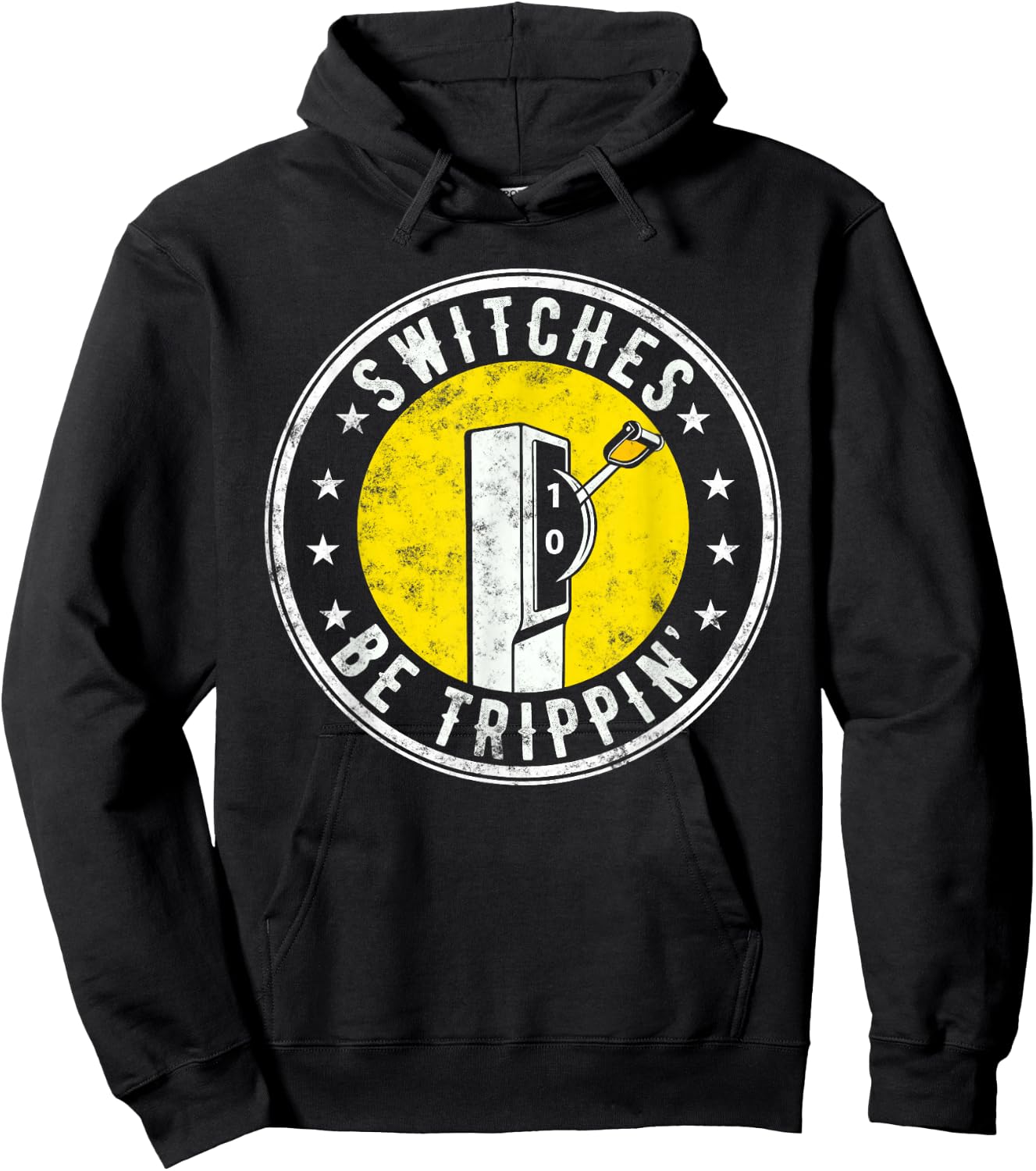 Who love Electric Cable Lineman Switches Be Trippin' Funny Electric Electrician - -Adults, Black, Small Hoodie - Hoodie | Black