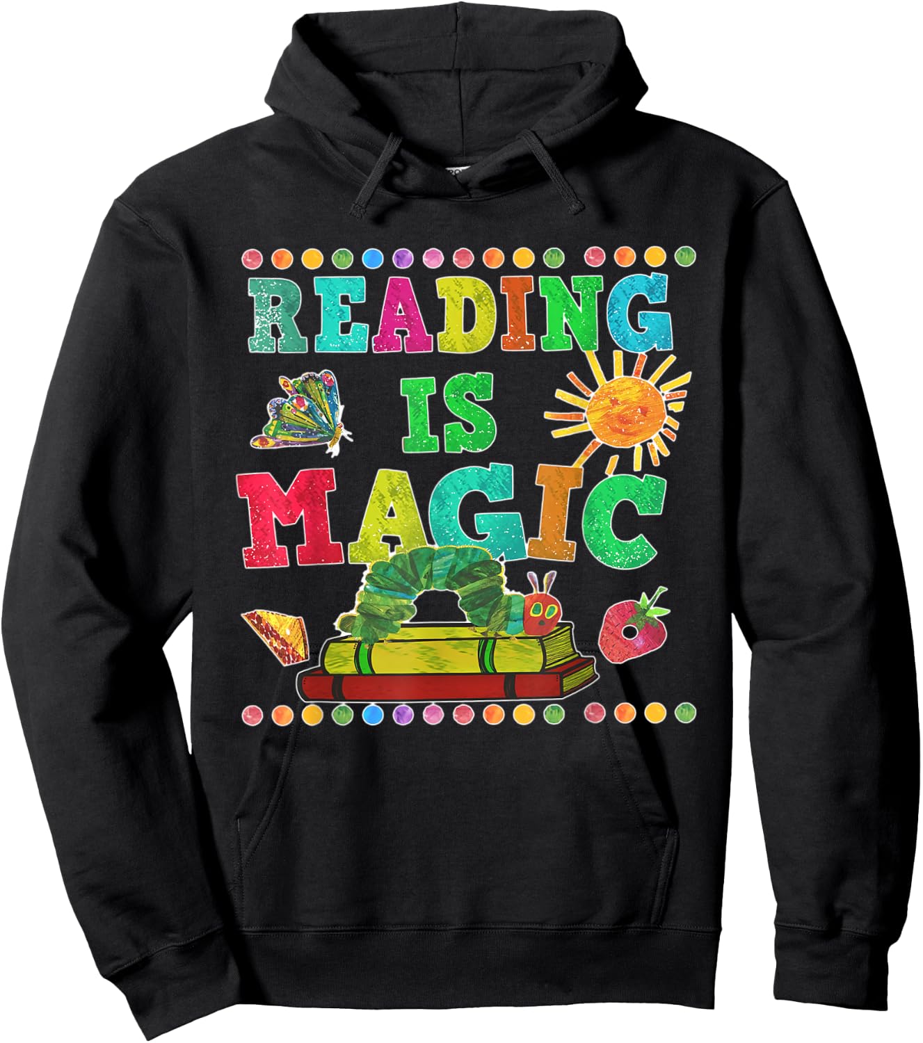 Reading Is Magical Book Lover Teacher Girls Woman Hoodie - Hoodie | Black