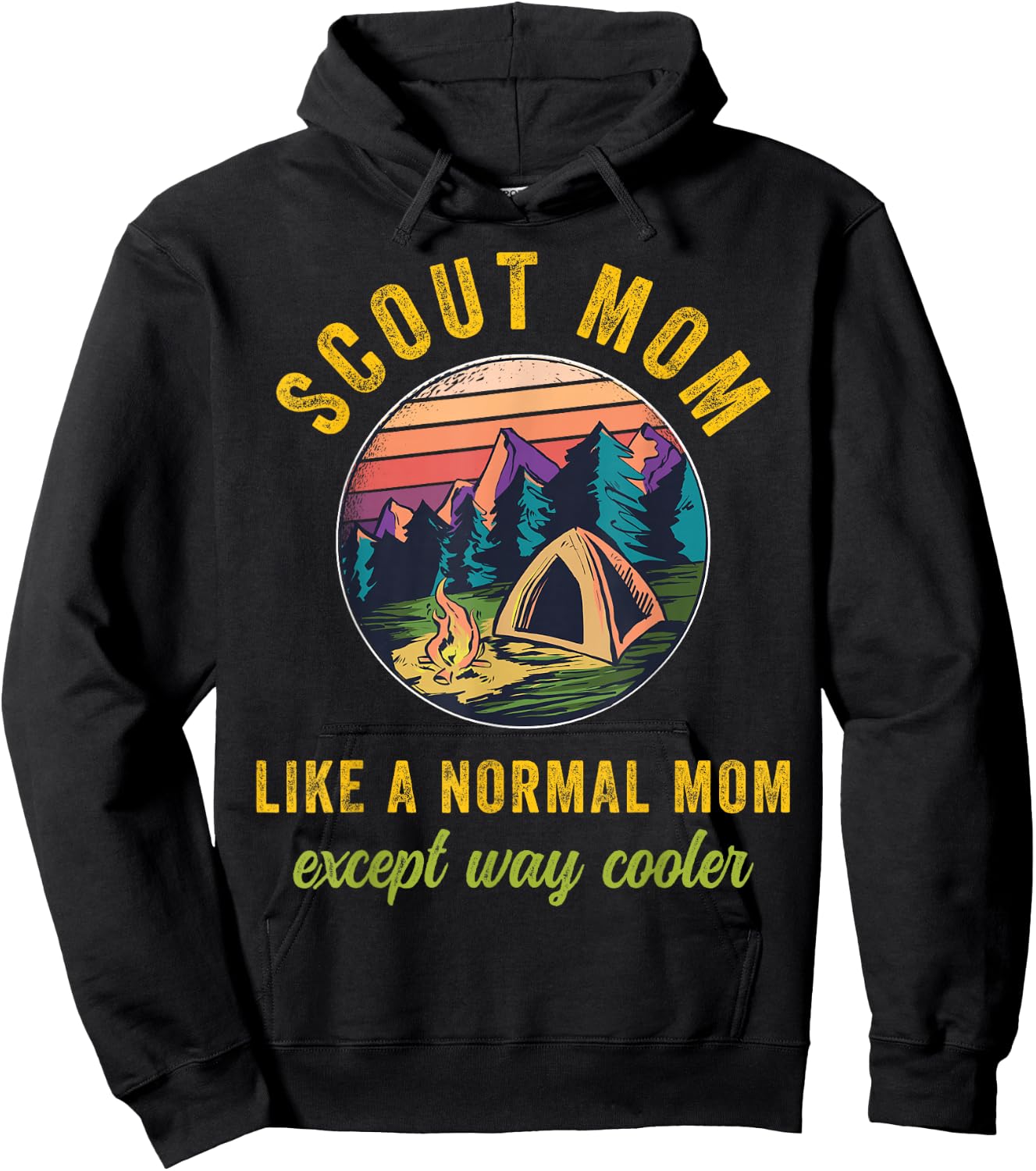 Scout Mom Scouting Troop Leader Boys Girls Camping Lovers Hoodie - Hoodie | Black