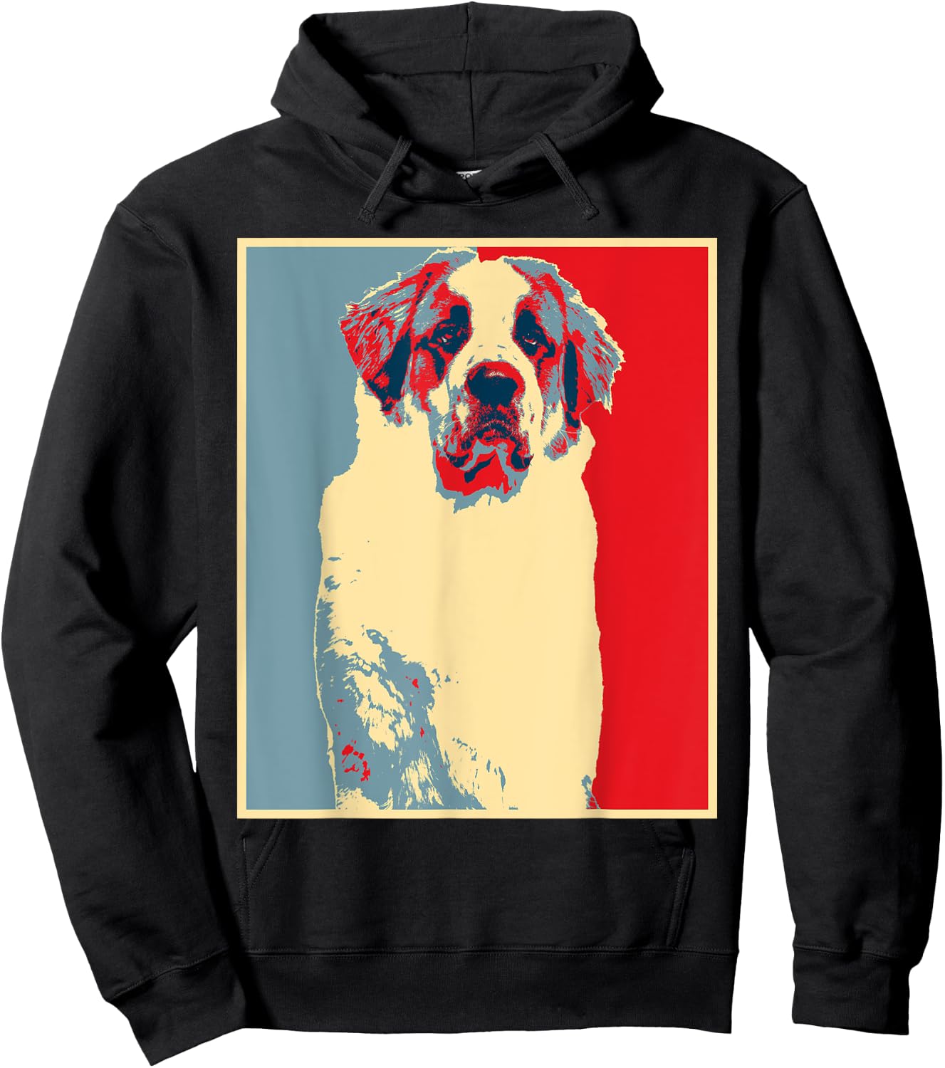 Dog Artwork - Vintage Silhouette St. Bernard Men Women Hoodie - Hoodie | Black
