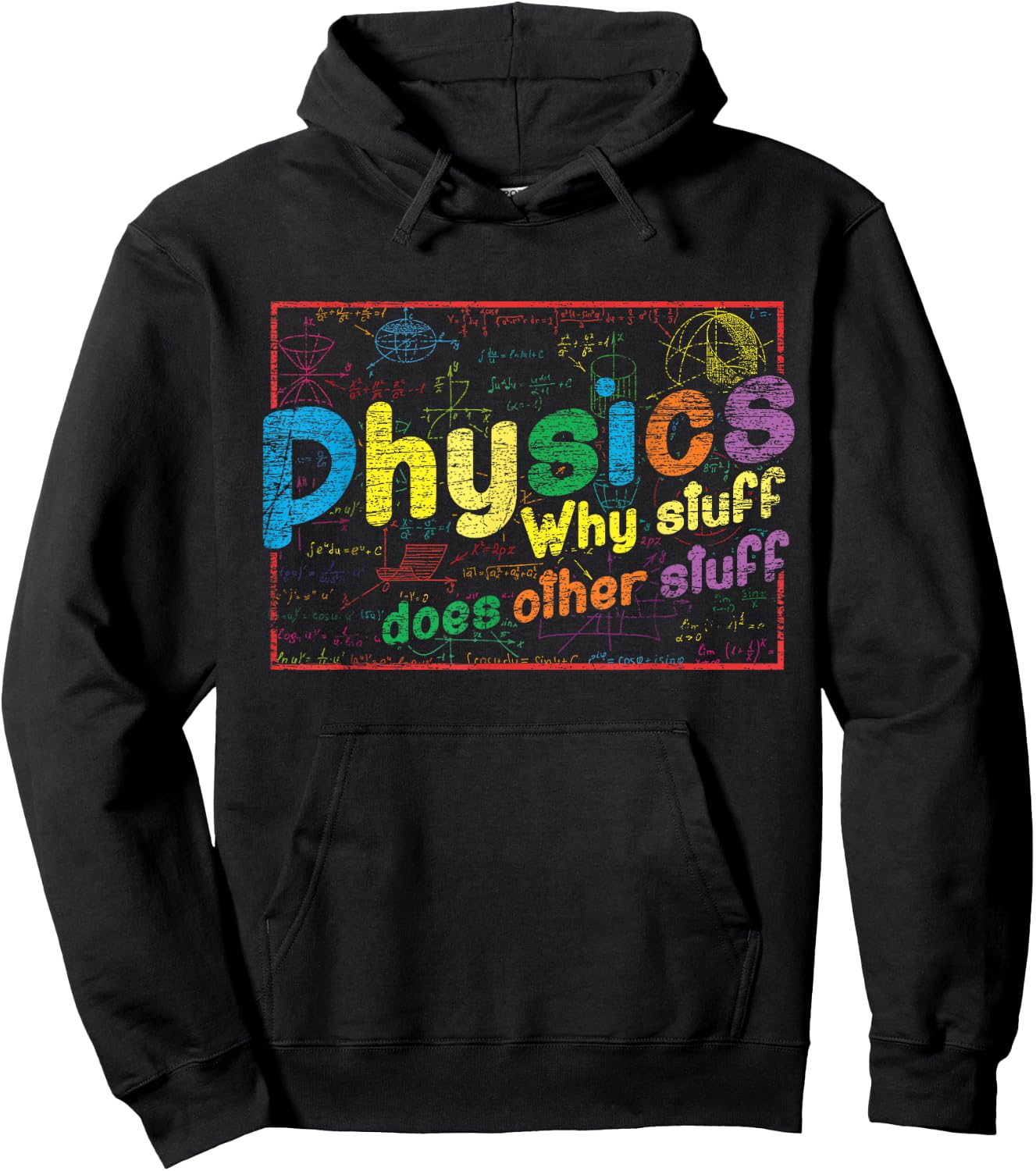 Physicist Gift Why Stuff Does Other Stuff Science Physics Hoodie - Hoodie | Black