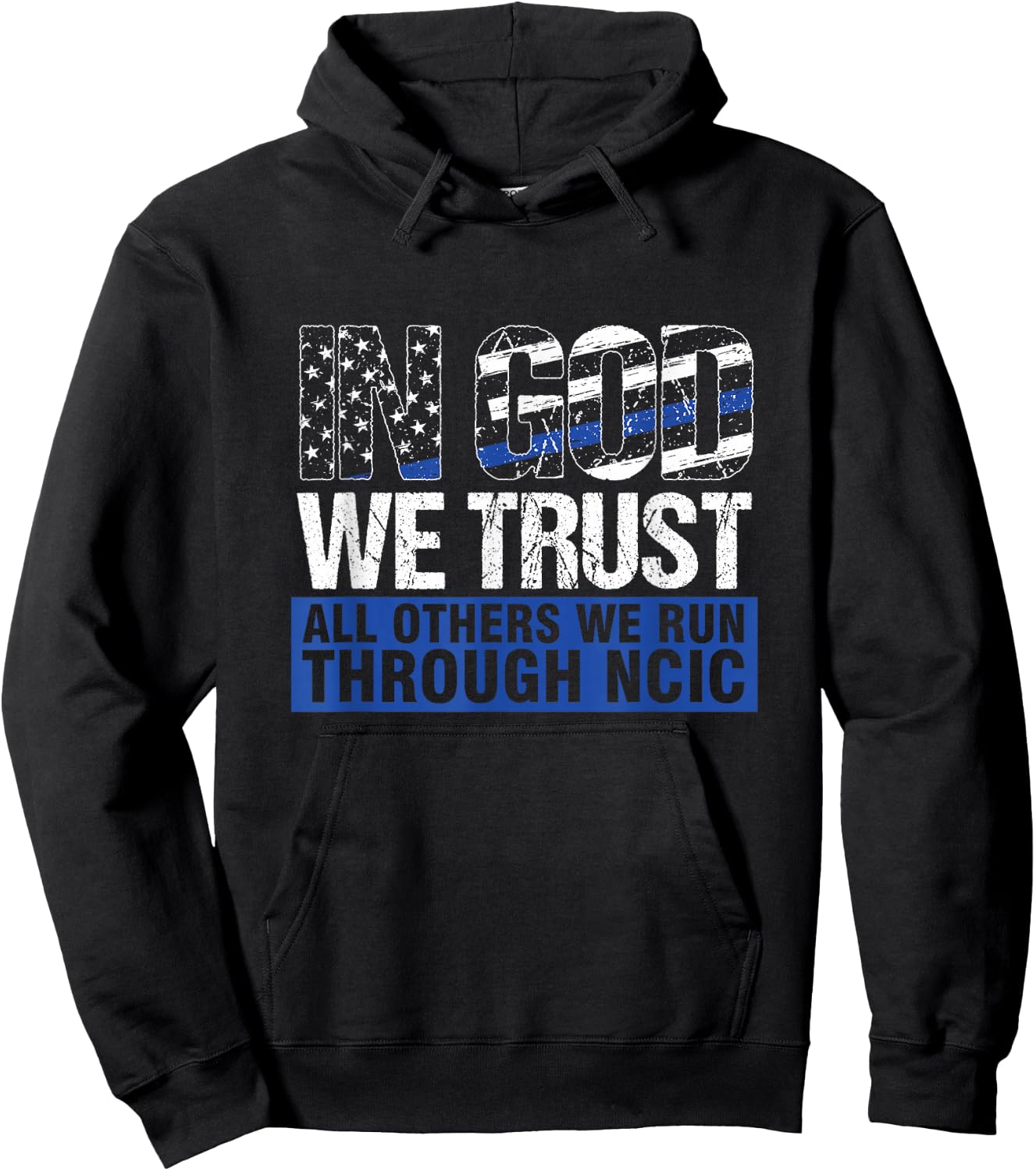NCIC Law Enforcer Paralegal Assistant Lawyer In God We Trust Hoodie - Hoodie | Black