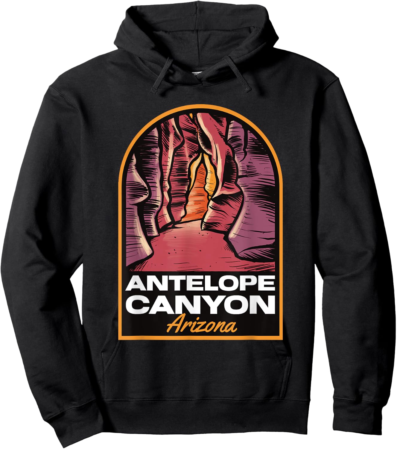 Antelope Canyon Arizona Vintage Hoodie - Hoodie | Black