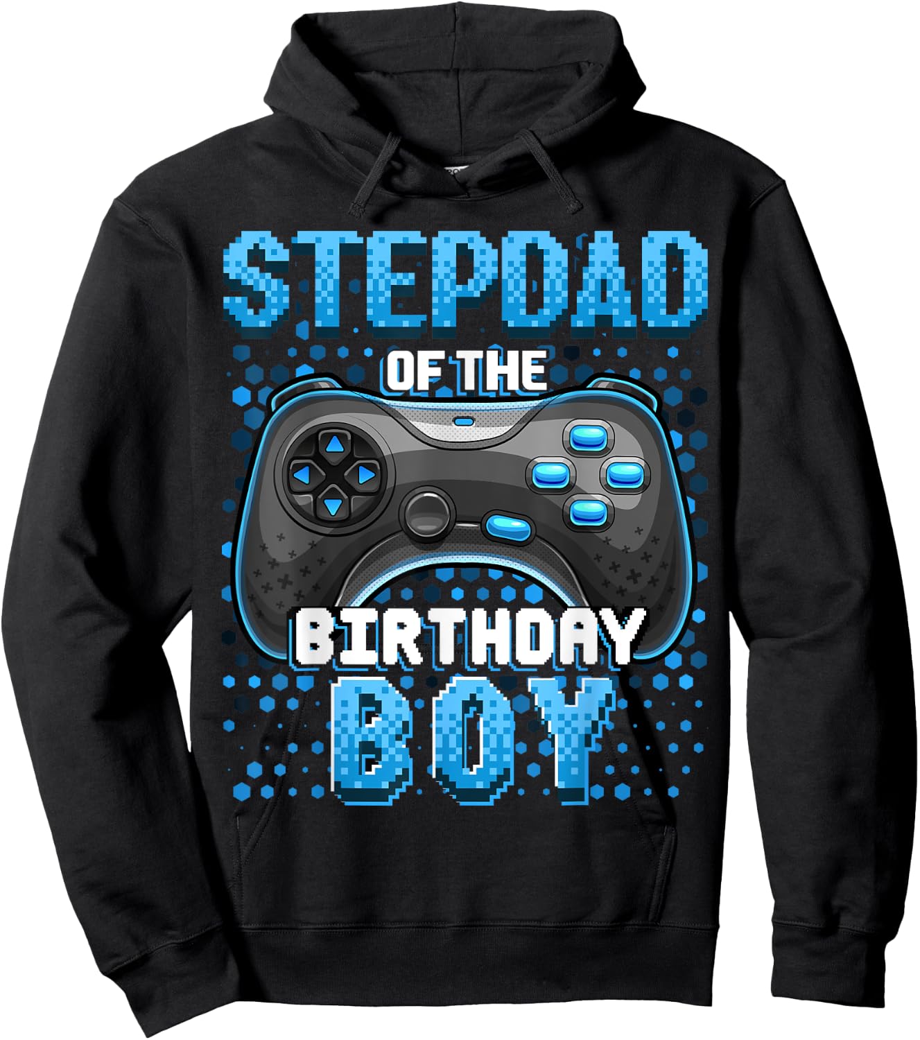 Stepdad of the Birthday Boy Matching Family Video Game Party Hoodie - Hoodie | Black