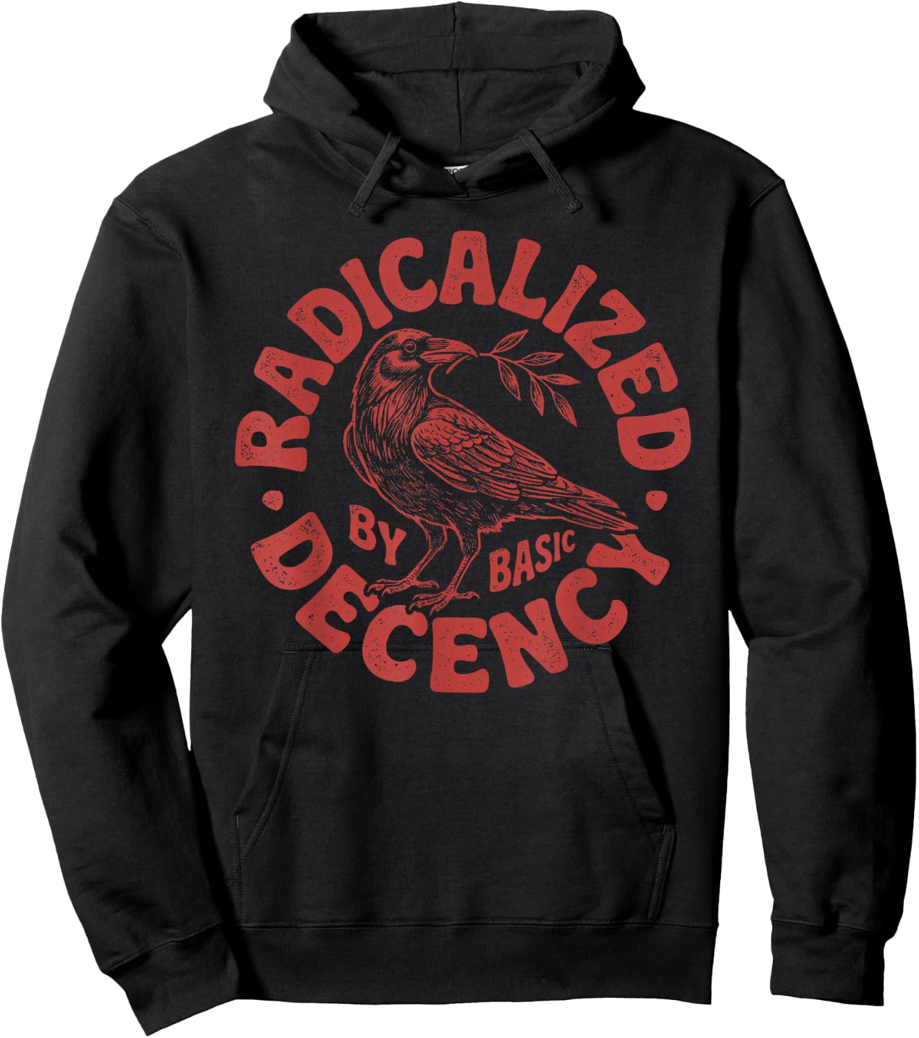 Radicalized by Basic Decency Men Women Retro Trump Hoodie - Hoodie | Black
