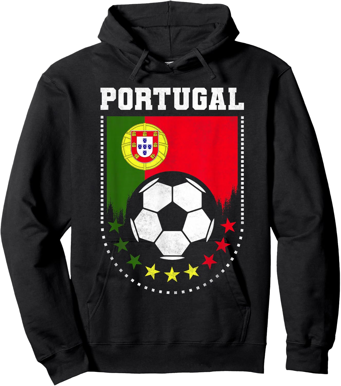 Portugal Flag Soccer Fan Hoodie - Hoodie | Black