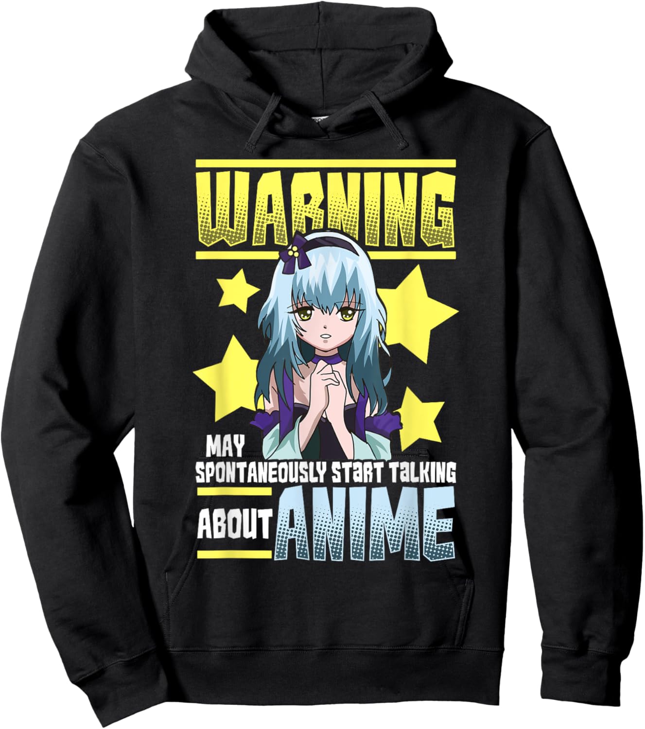 Warning May Spontaneously Start Talking About Anime Shirt Hoodie - Hoodie | Black