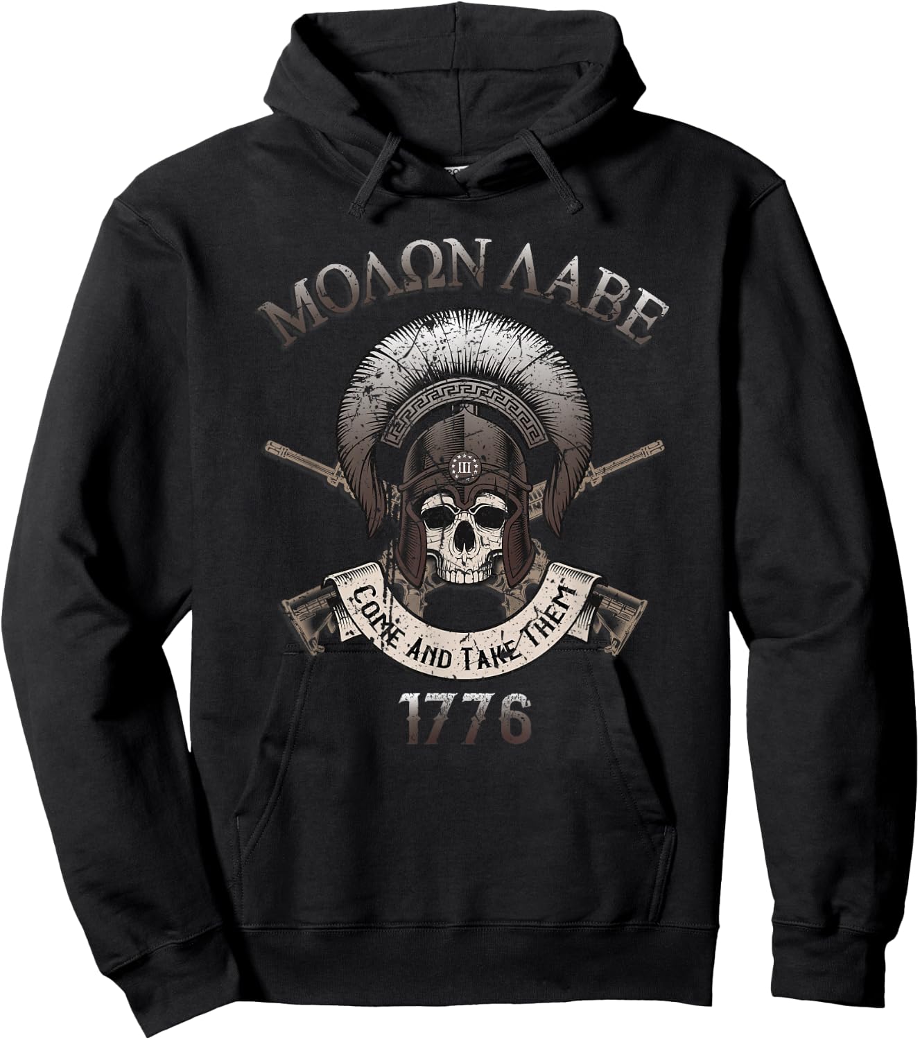 Molon Labe Spartan Patriot Hoodie - Hoodie | Black
