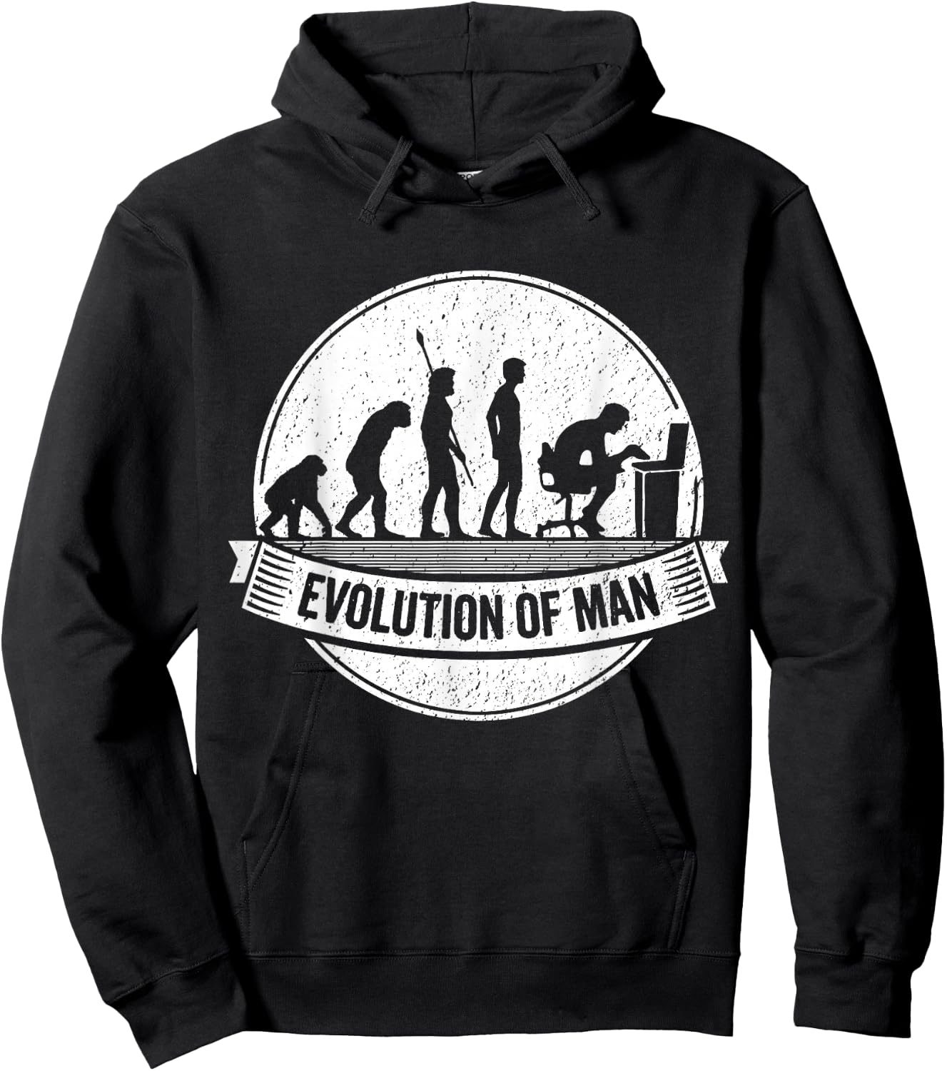 Funny Geek Shirt: Nerd Evolution Computer Laptop Coder Hoodie - Hoodie | Black