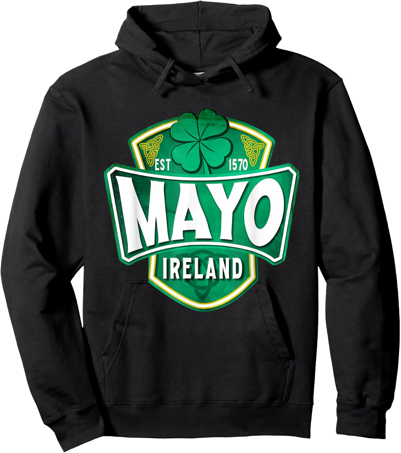 County Mayo Ireland Irish Gaelic Football Hurling Badge Hoodie - Hoodie | Black